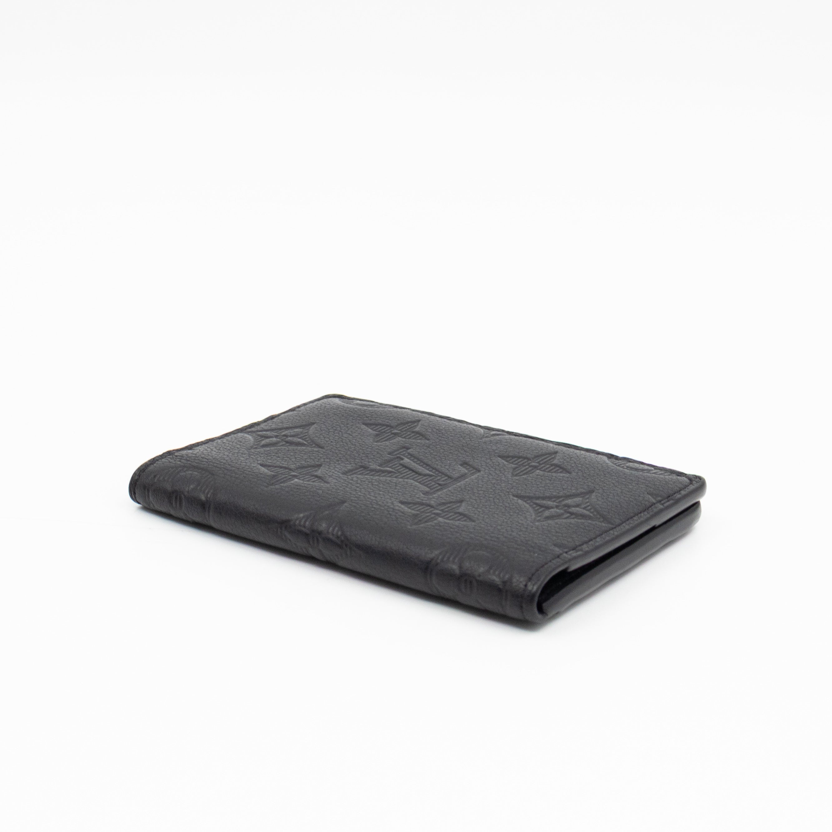 Pocket Organiser Black Shadow Leather