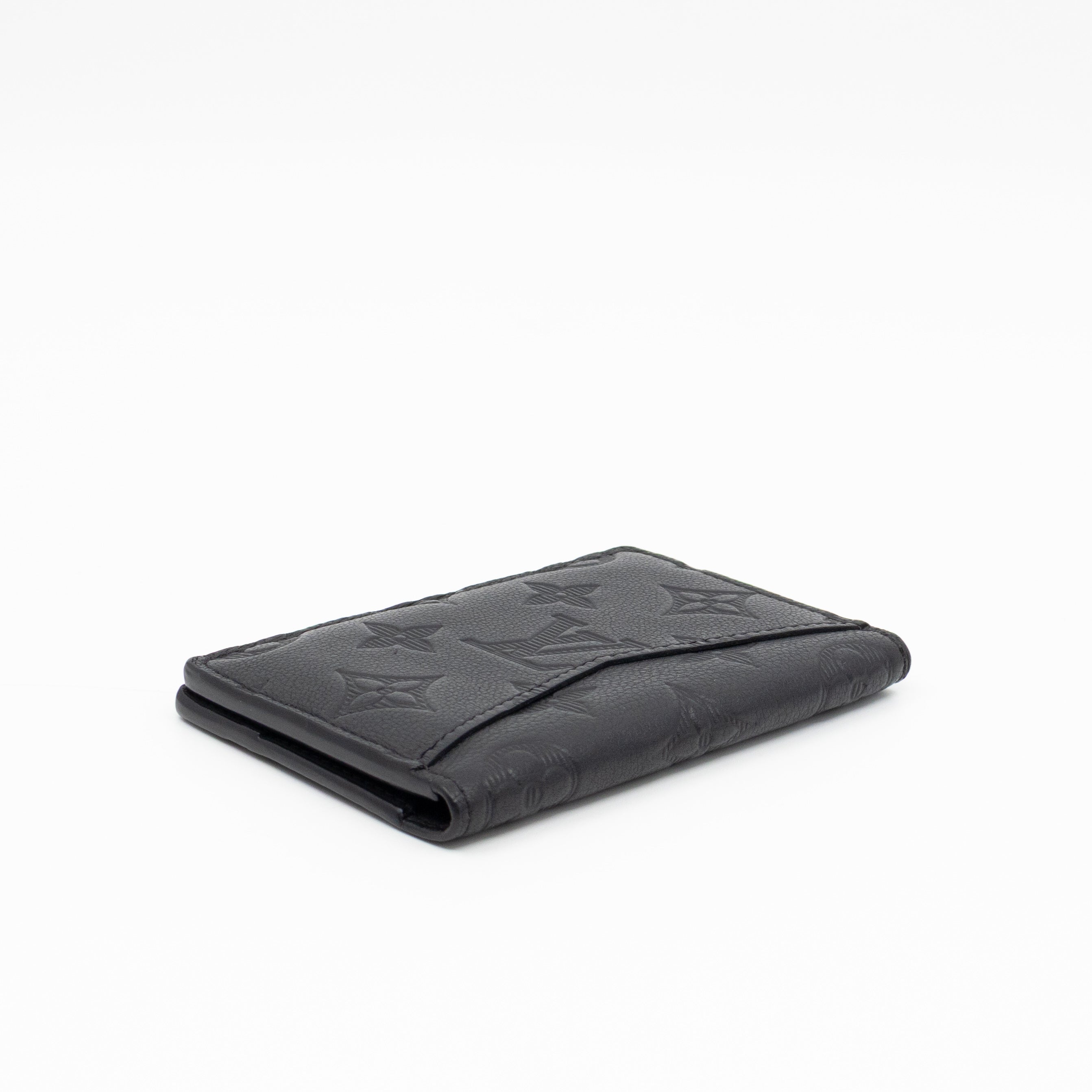 Pocket Organiser Black Shadow Leather