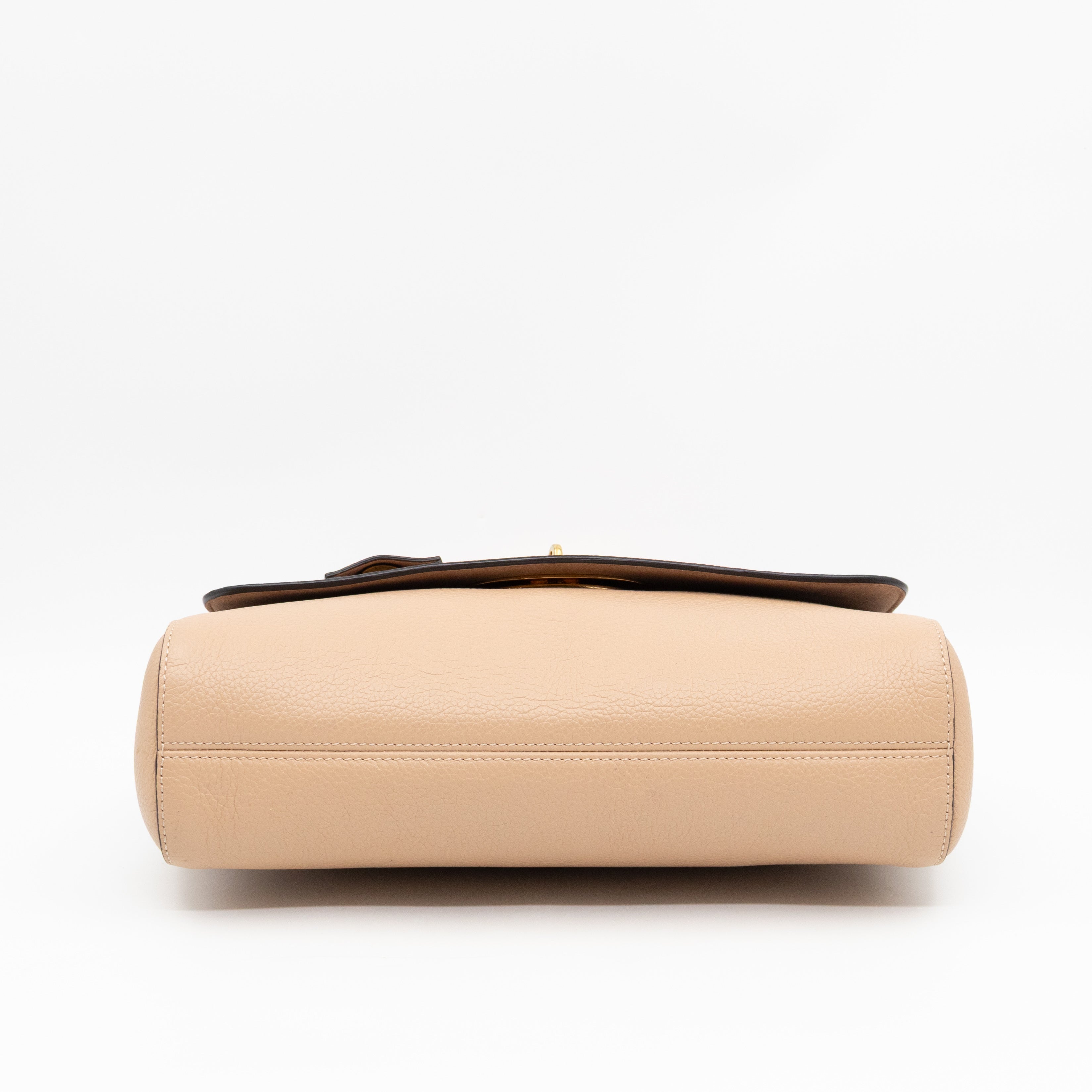 Lily Medium Beige Leather Gold