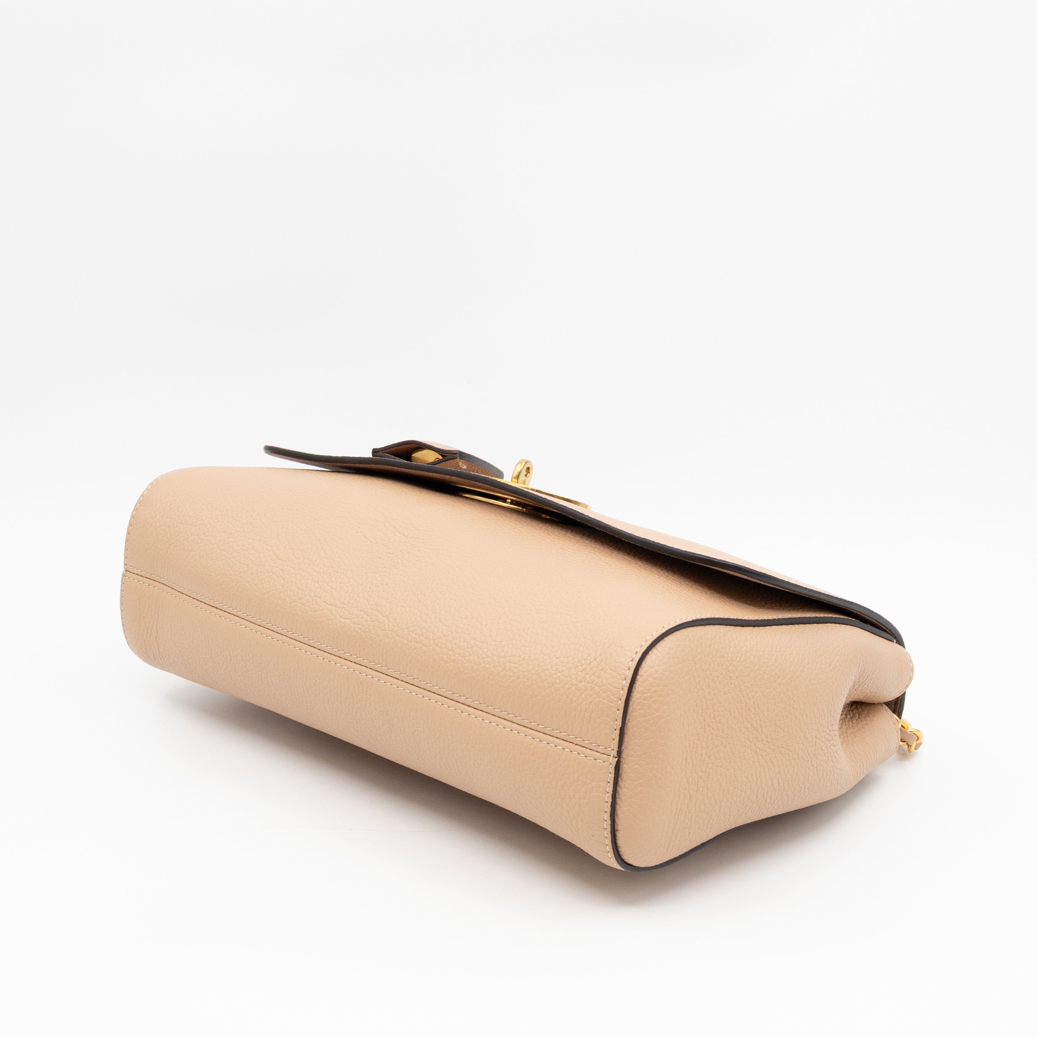 Lily Medium Beige Leather Gold