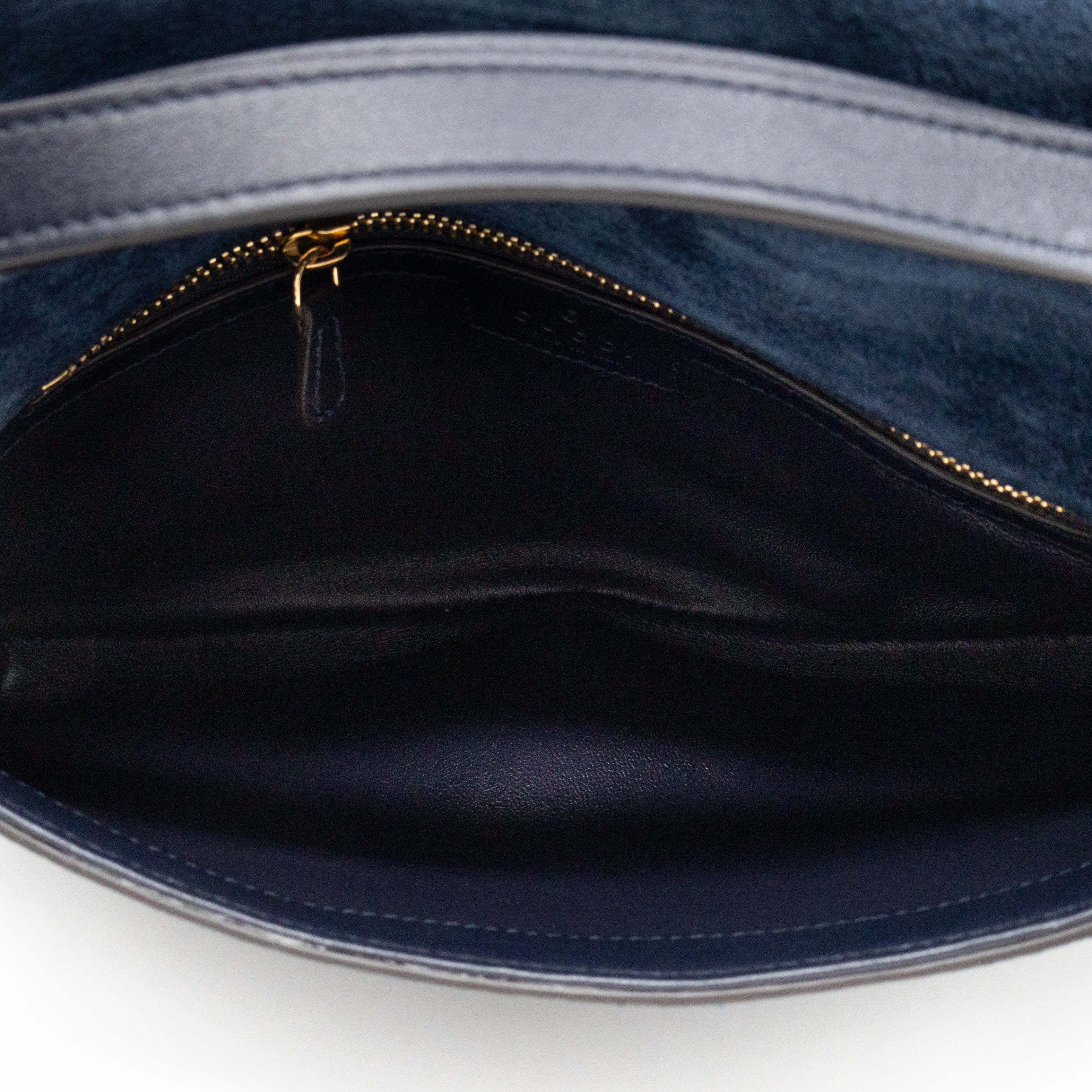 Blondie Small Shoulder Bag Blue Suede
