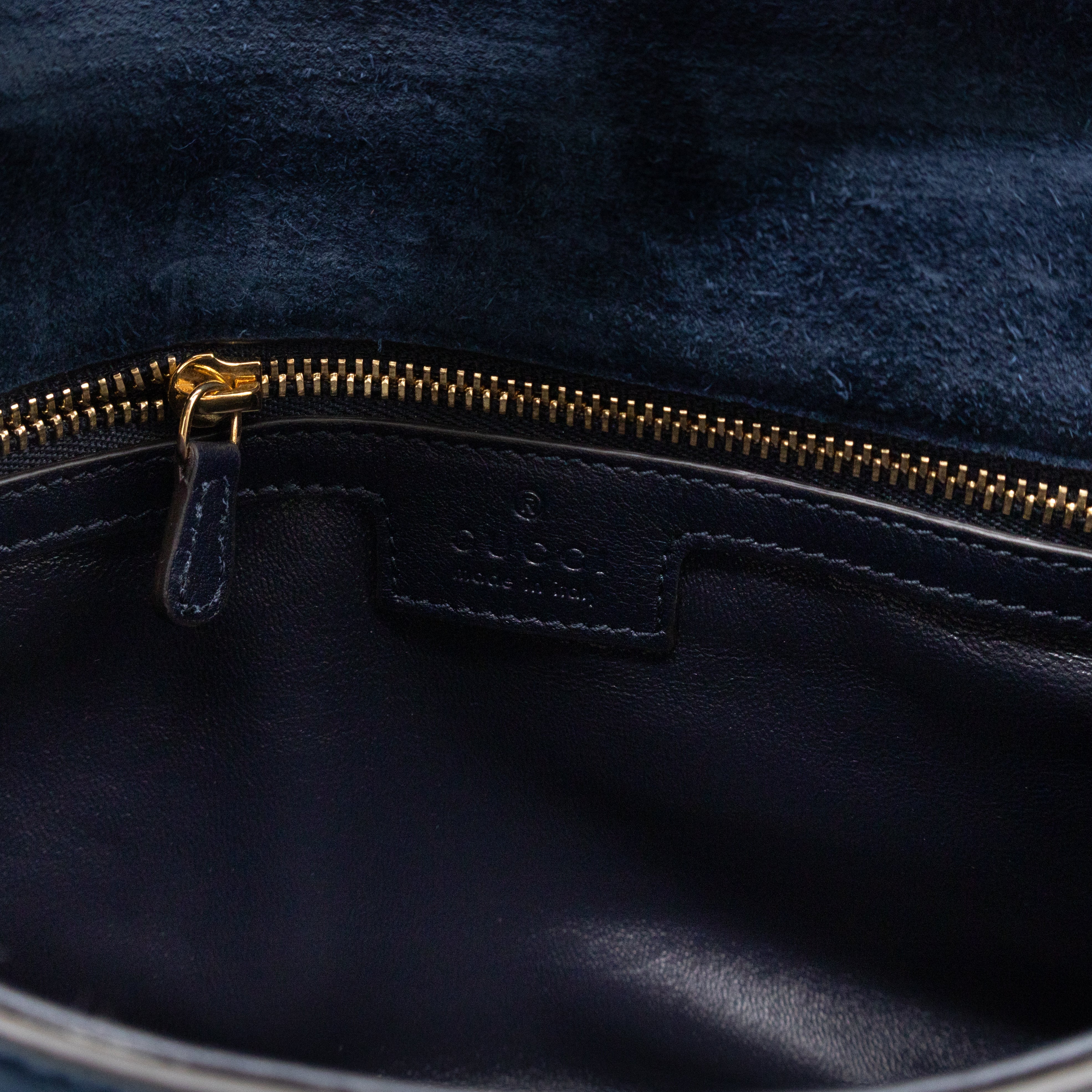 Blondie Small Shoulder Bag Blue Suede