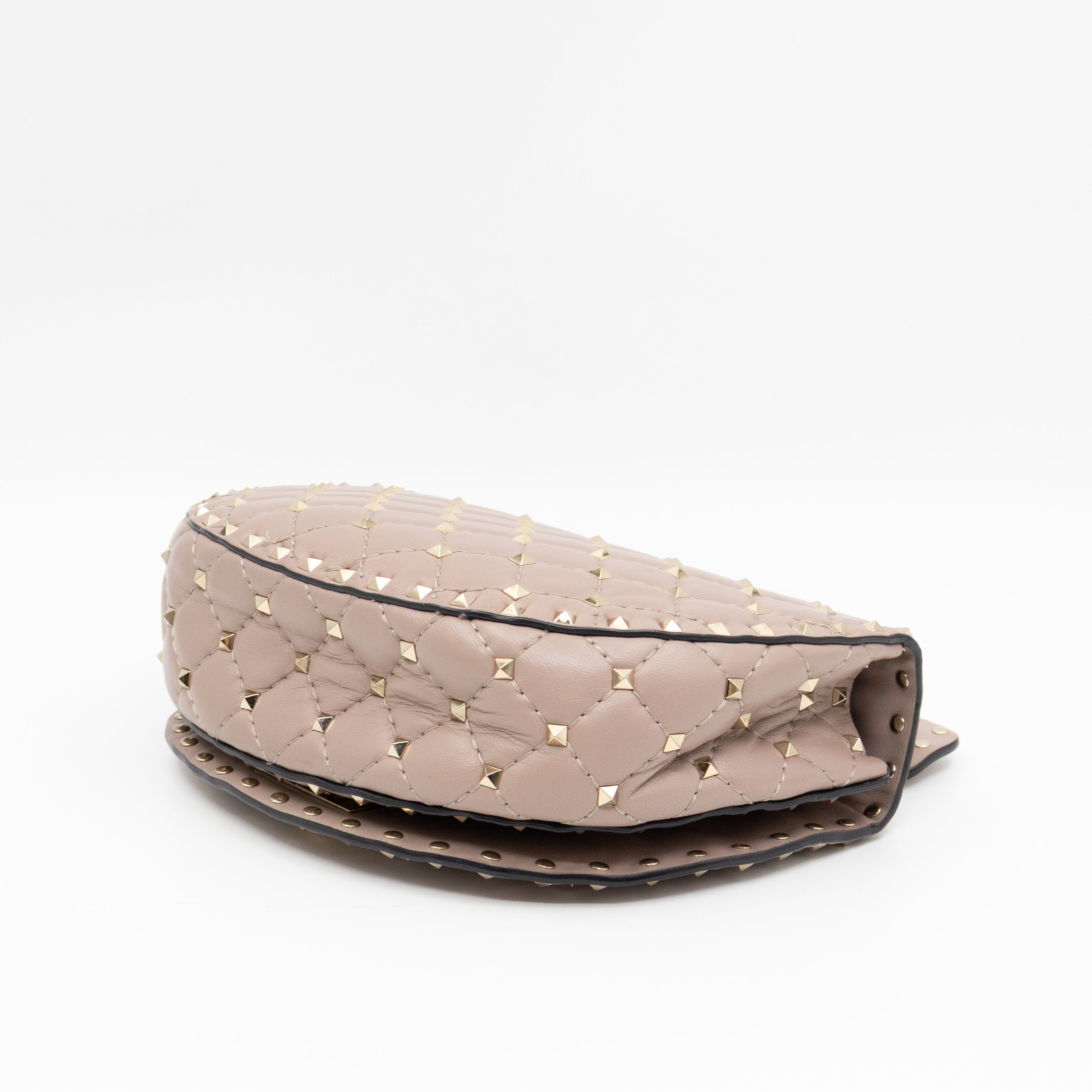 Rockstud Spike Saddle Bag Poudre Leather