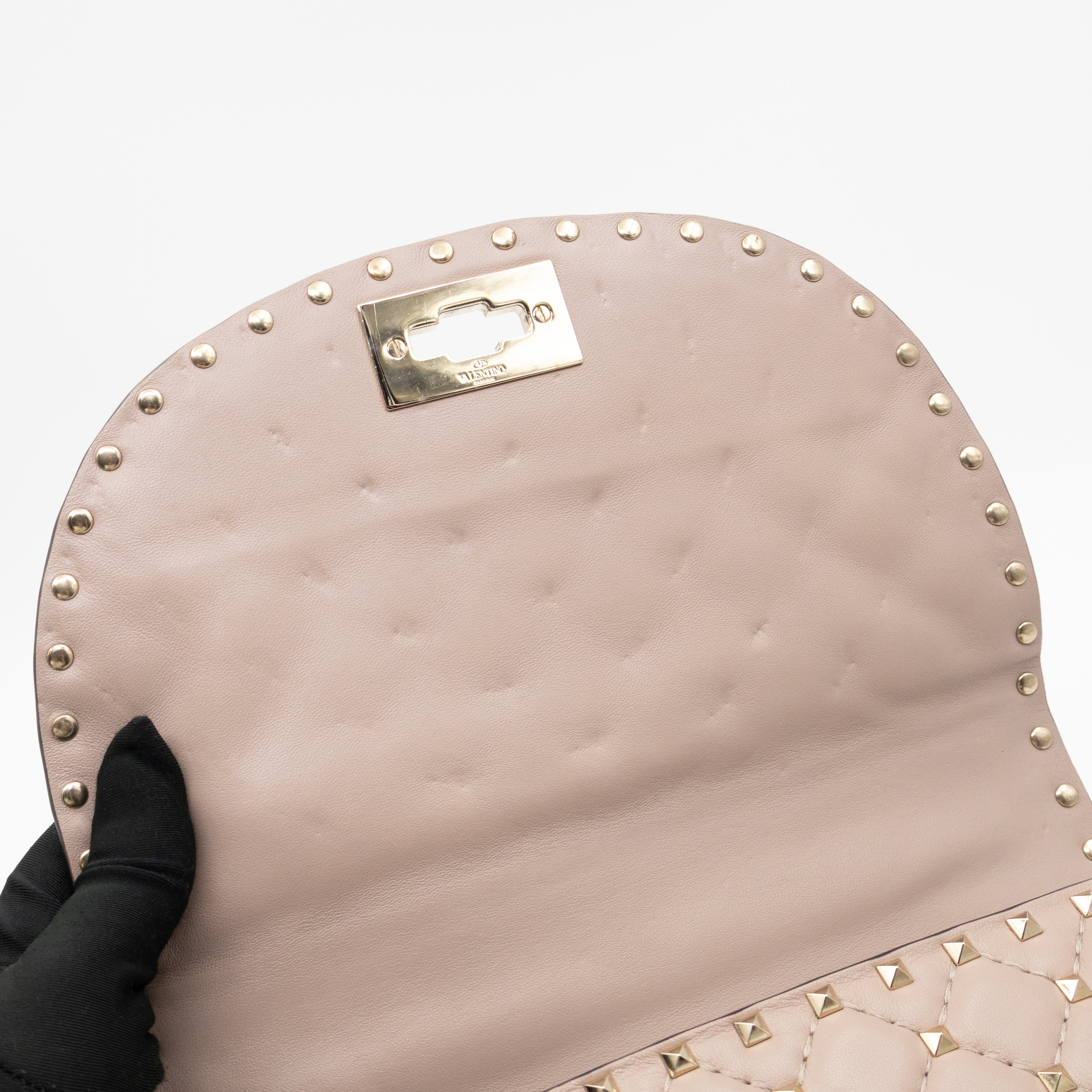 Rockstud Spike Saddle Bag Poudre Leather