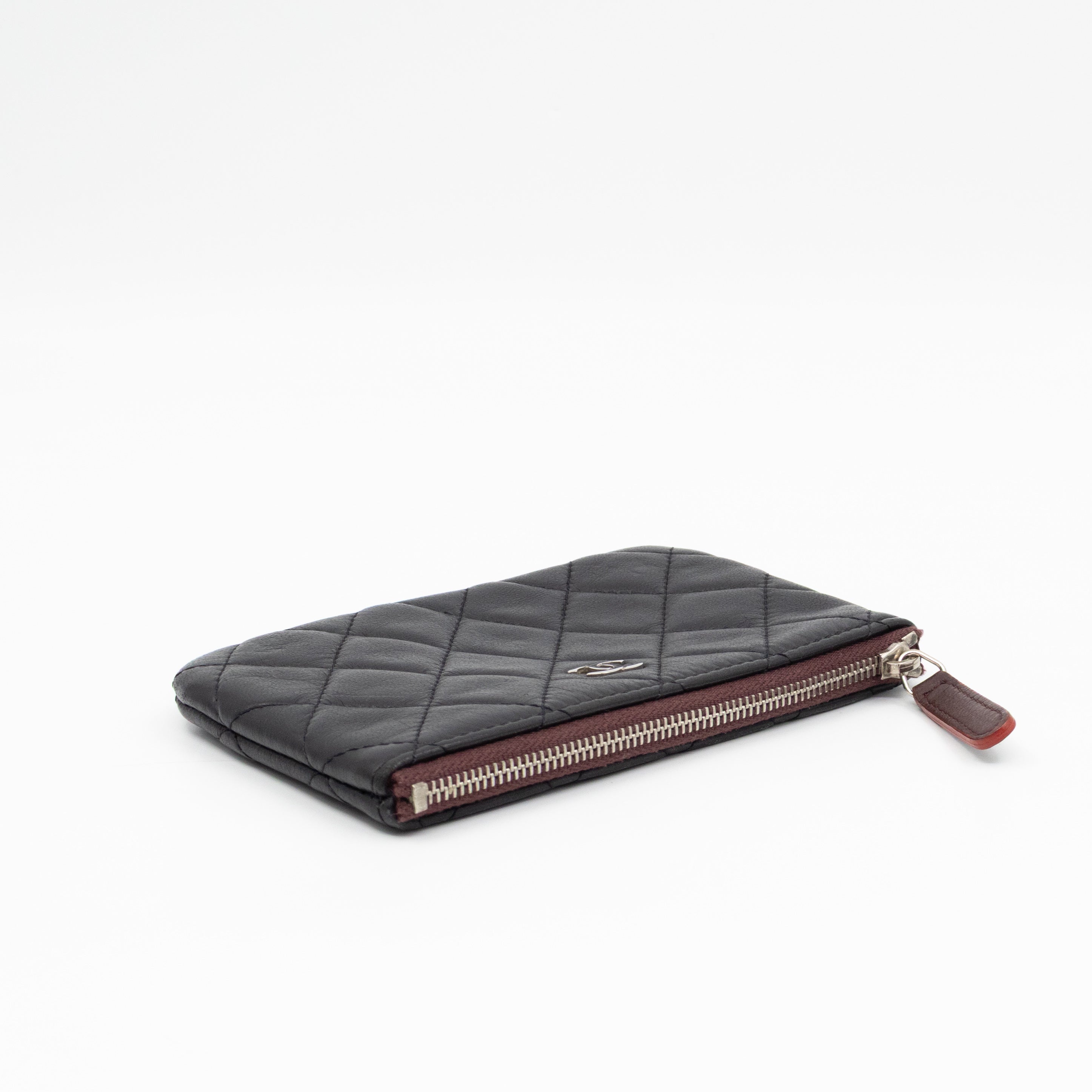 Mini O Case Pouch Black Leather