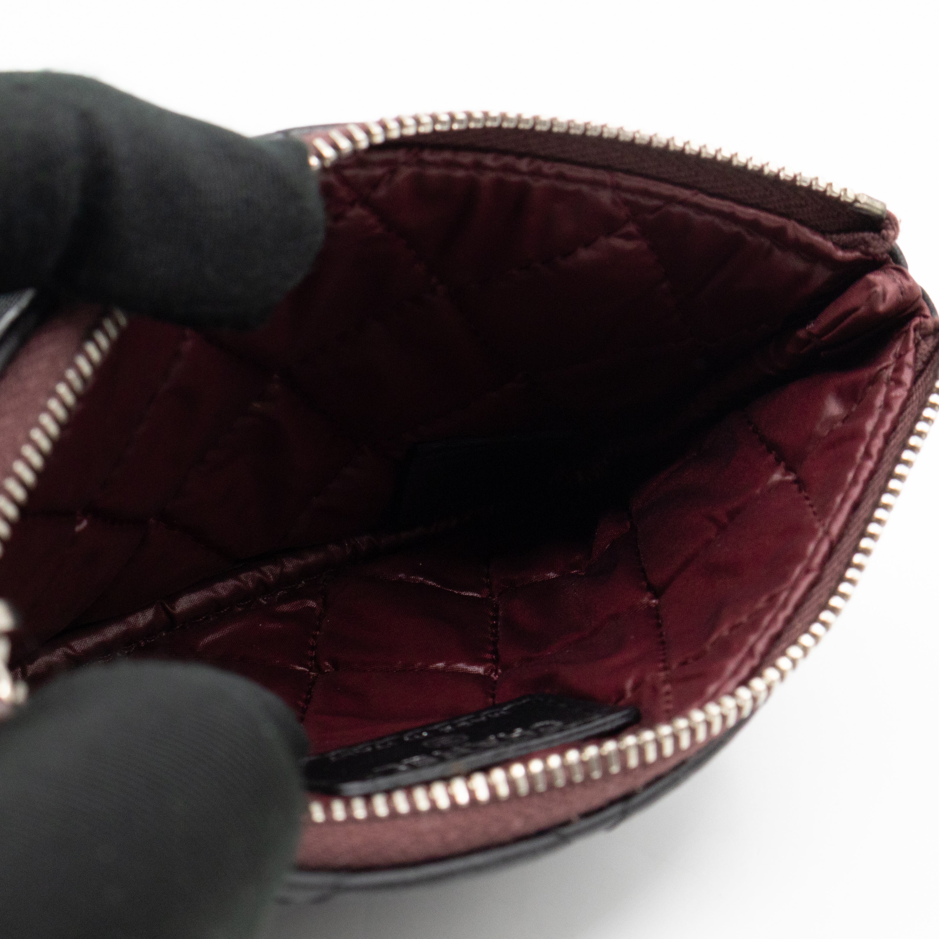 Mini O Case Pouch Black Leather