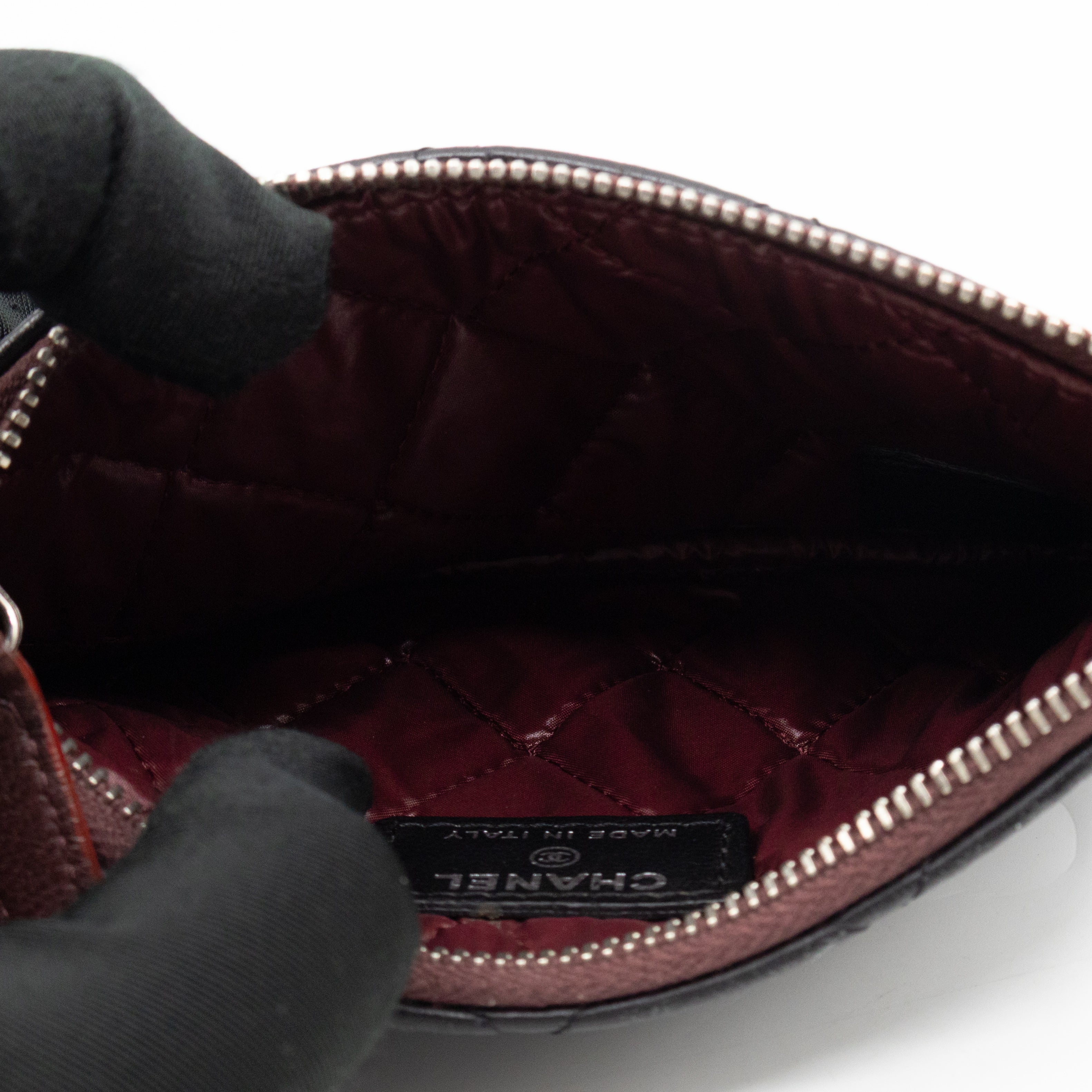 Mini O Case Pouch Black Leather