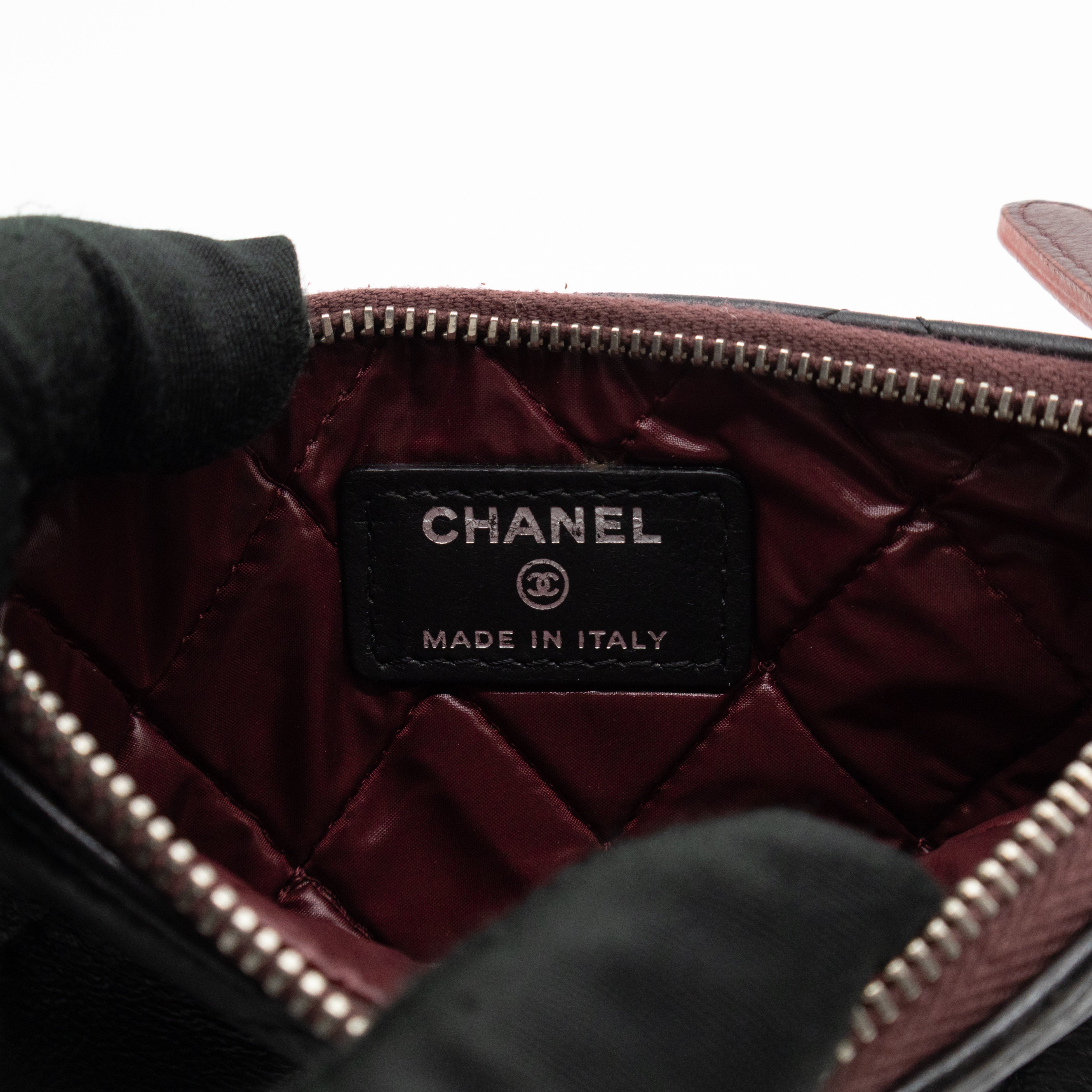 Mini O Case Pouch Black Leather