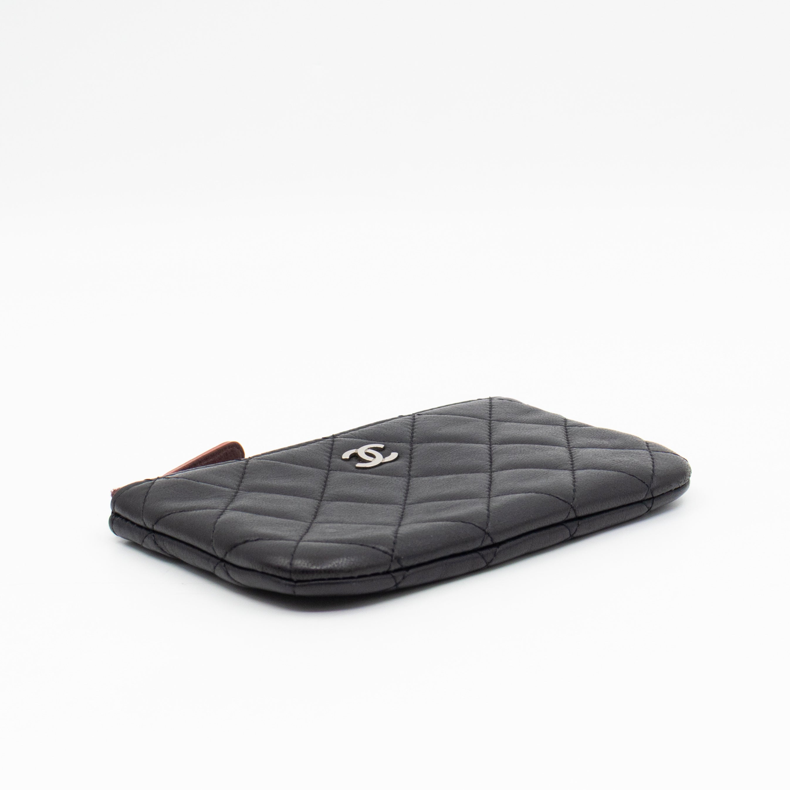 Mini O Case Pouch Black Leather