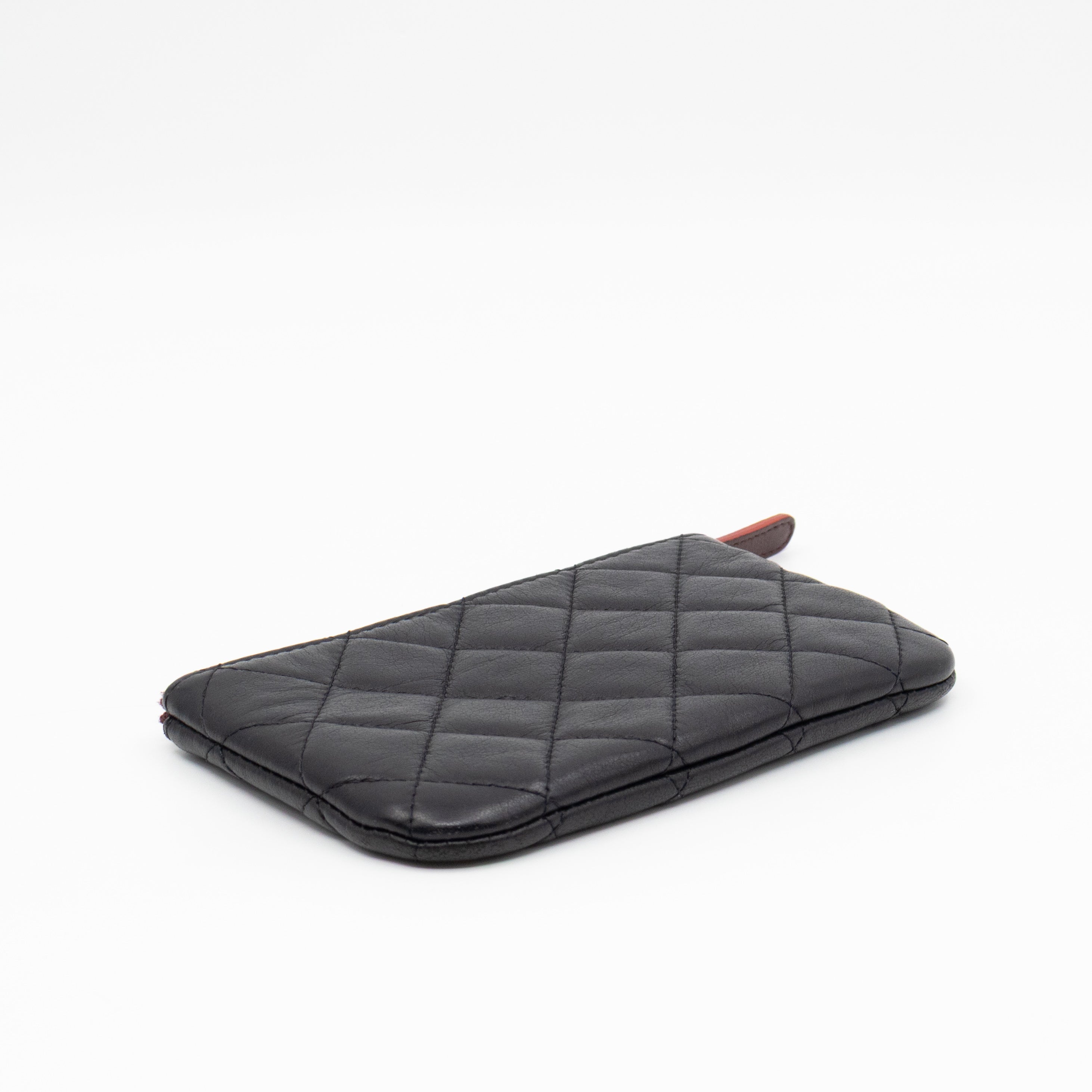 Mini O Case Pouch Black Leather