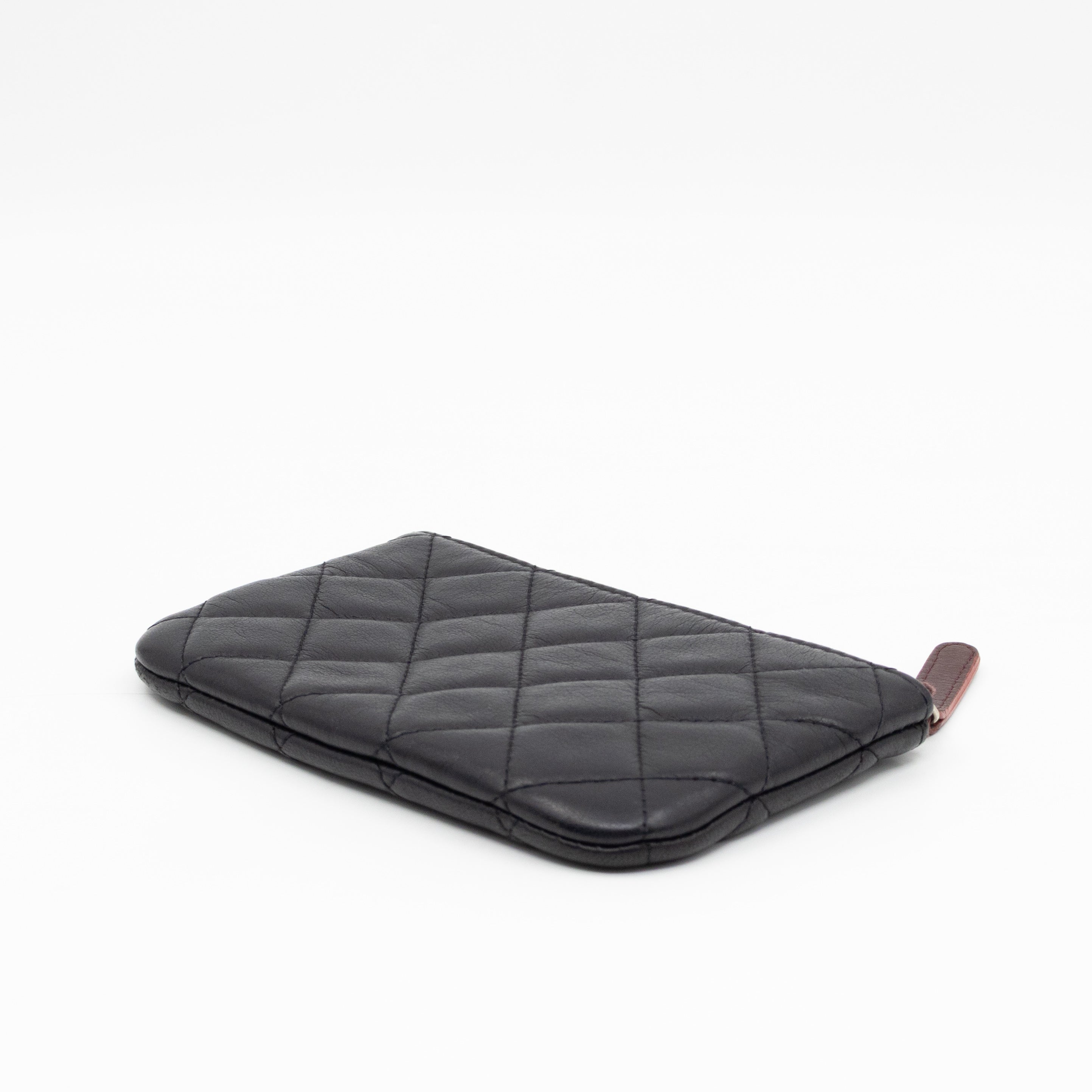 Mini O Case Pouch Black Leather