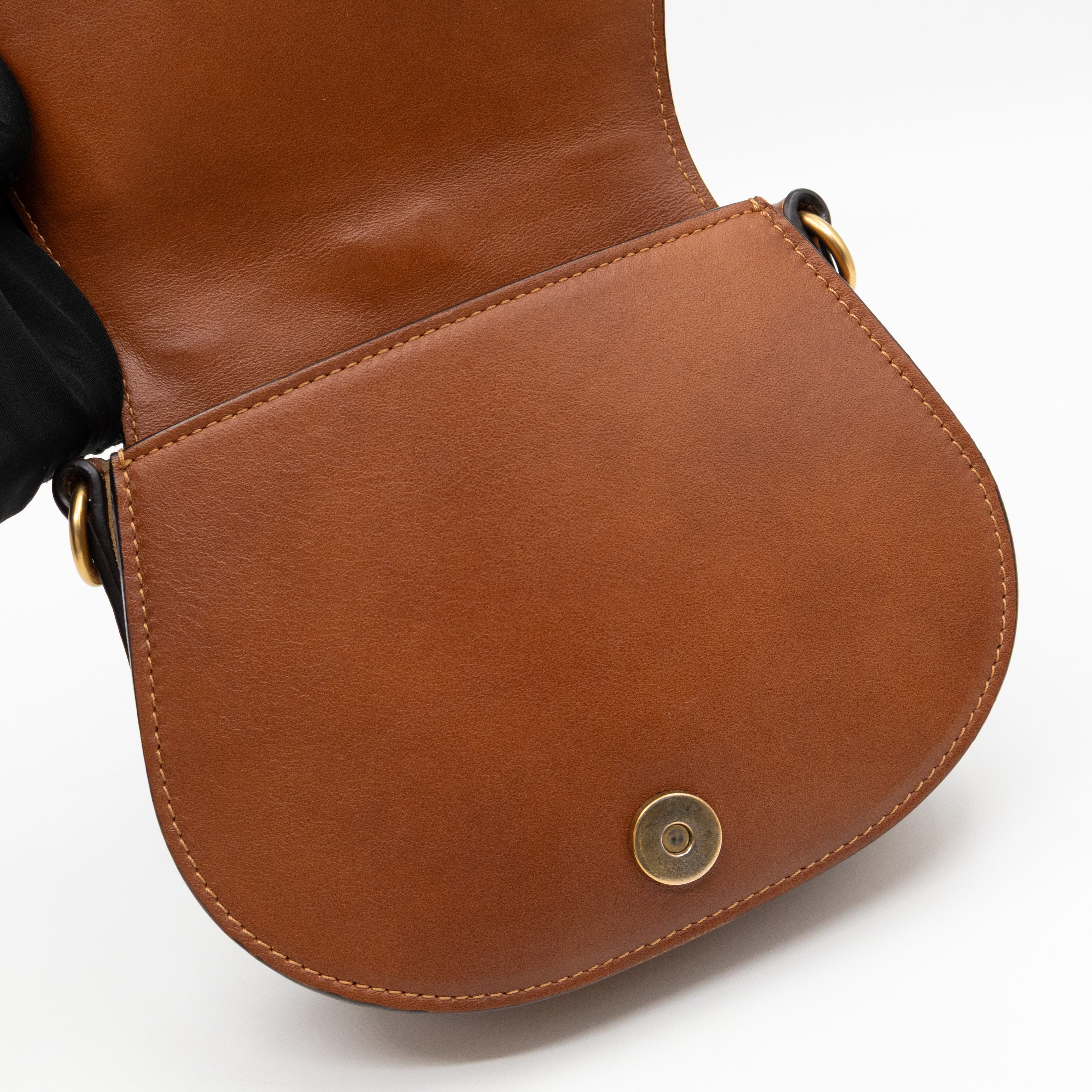 Small Nile Bracelet Bag Brown Leather