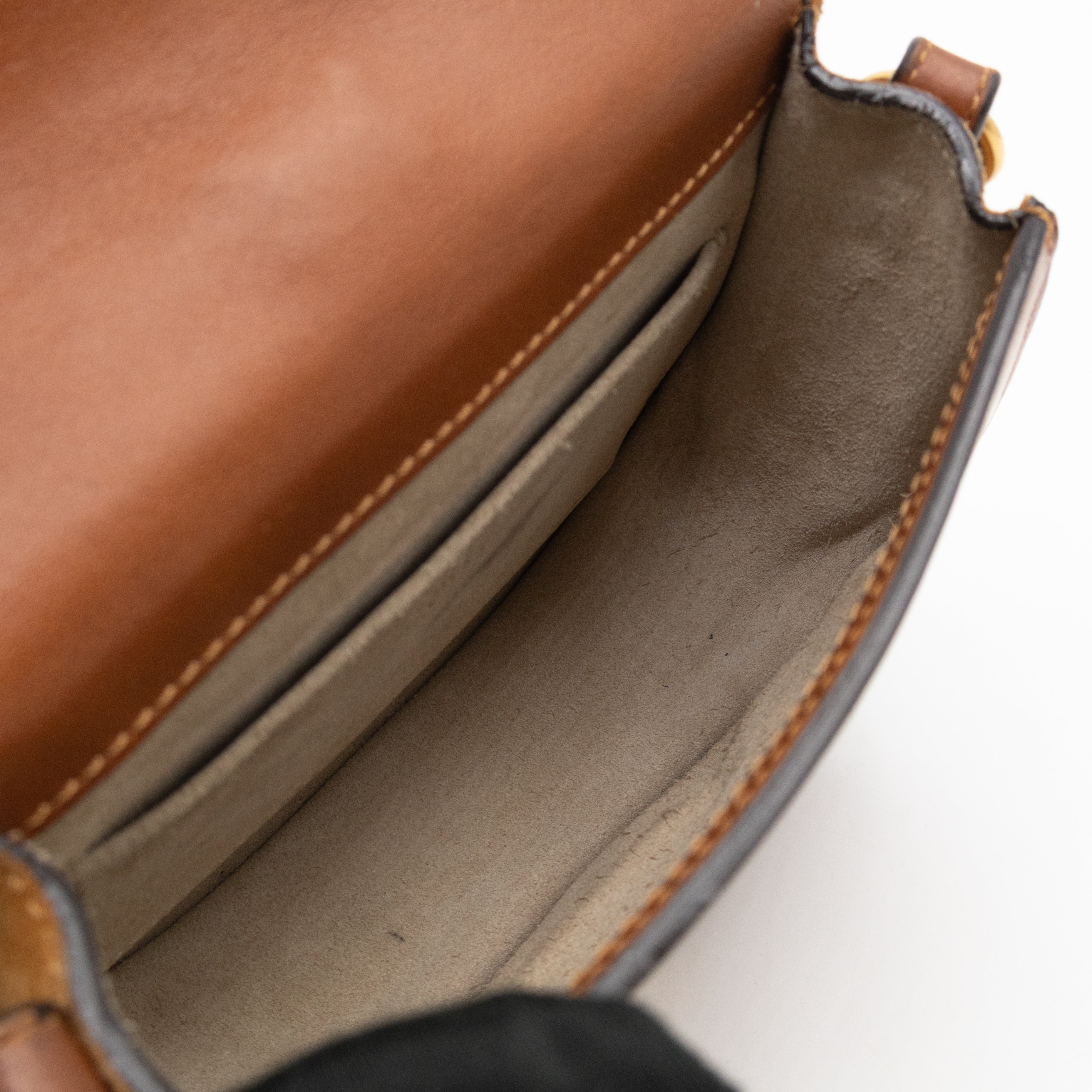Small Nile Bracelet Bag Brown Leather