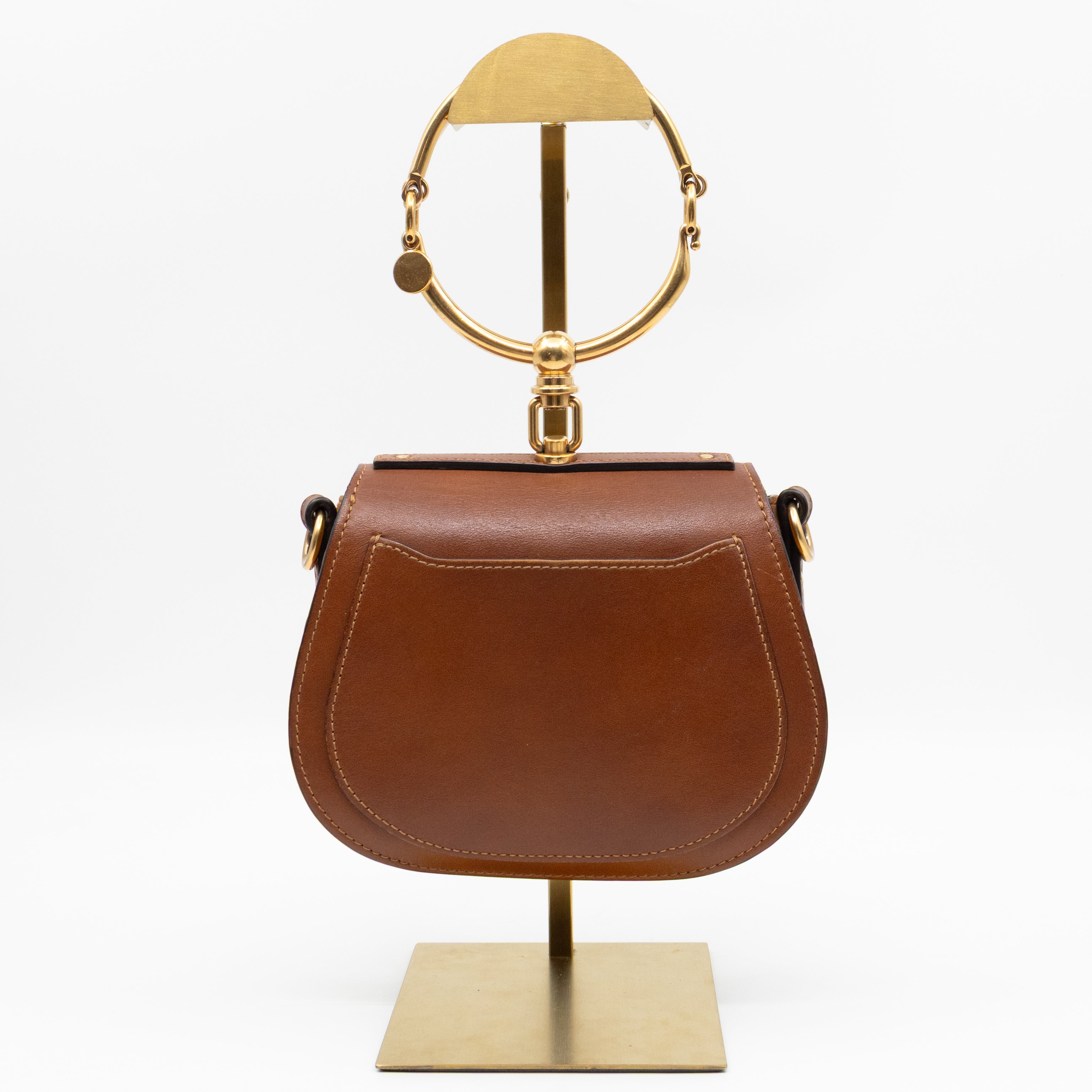 Small Nile Bracelet Bag Brown Leather