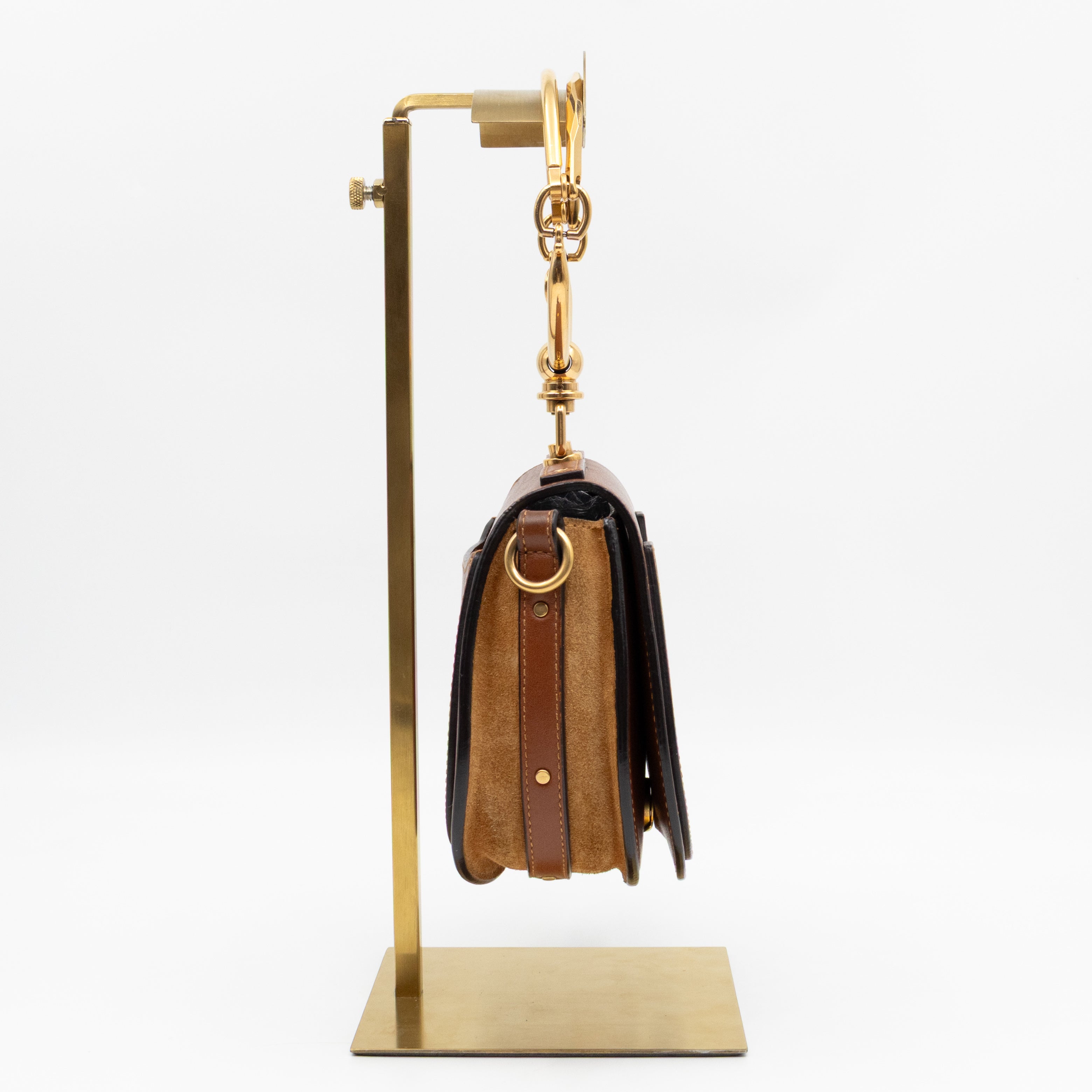 Small Nile Bracelet Bag Brown Leather