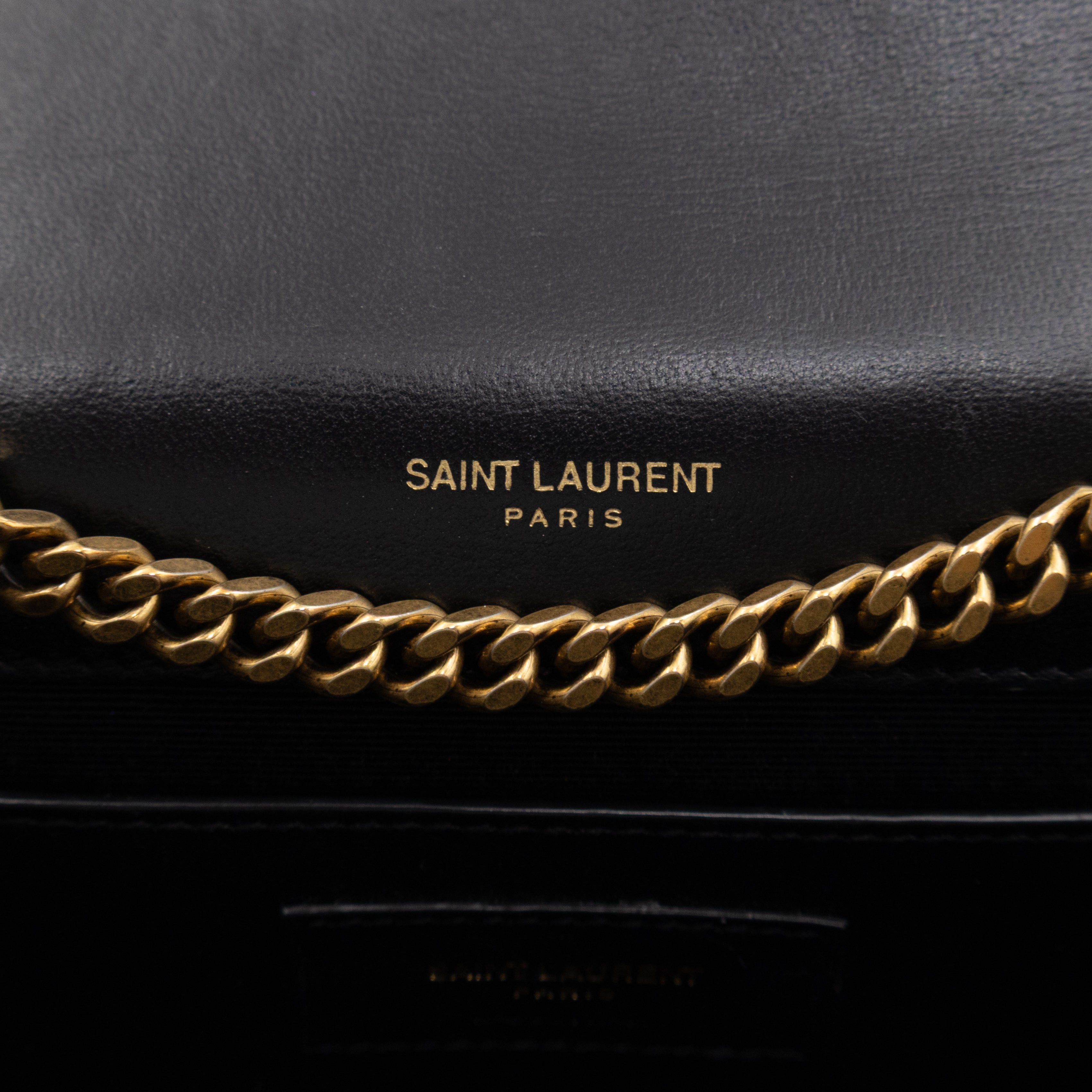 Kate Small Black Croc Embossed Nubuck Leather