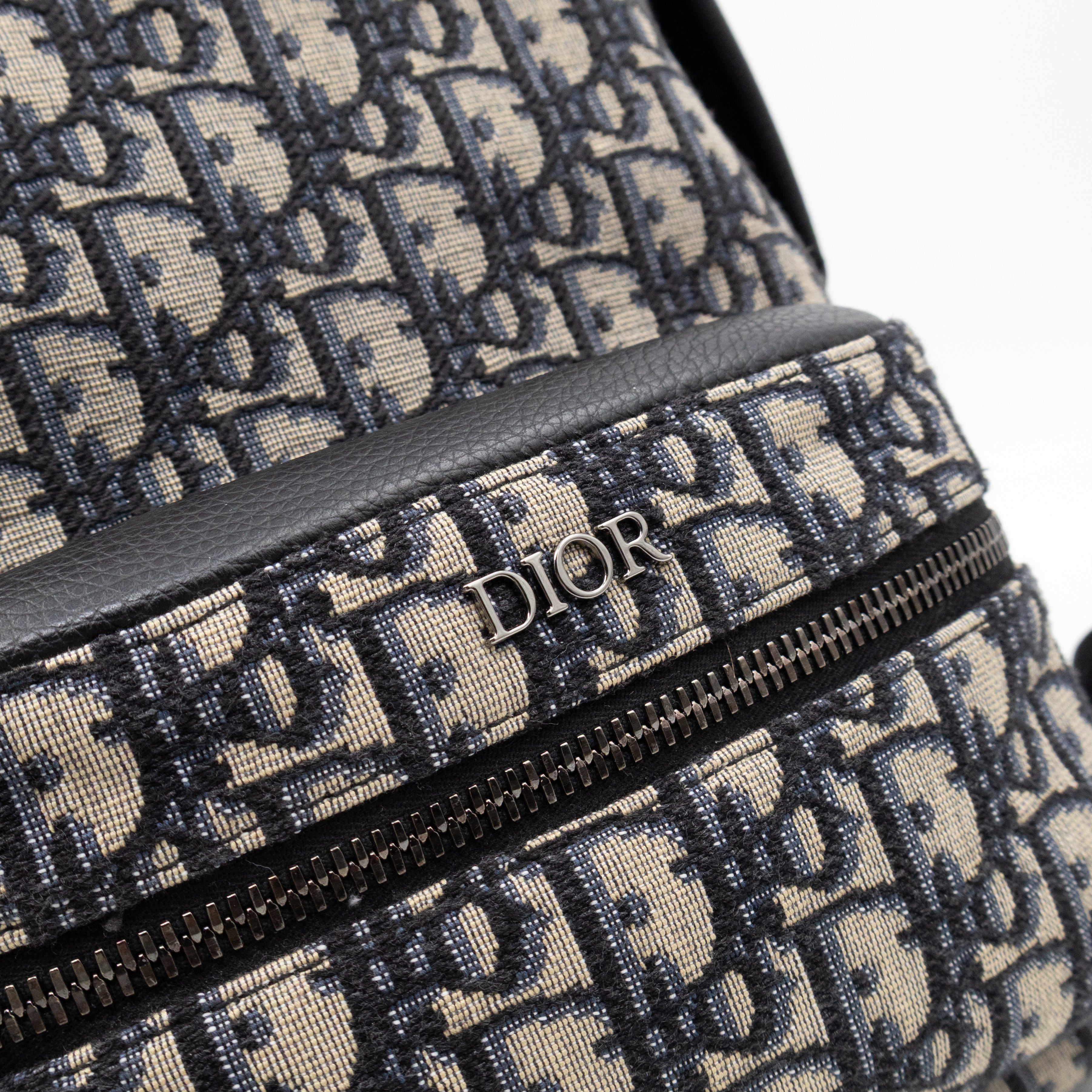 Small Rider Backpack Beige & Black Oblique Jacquard