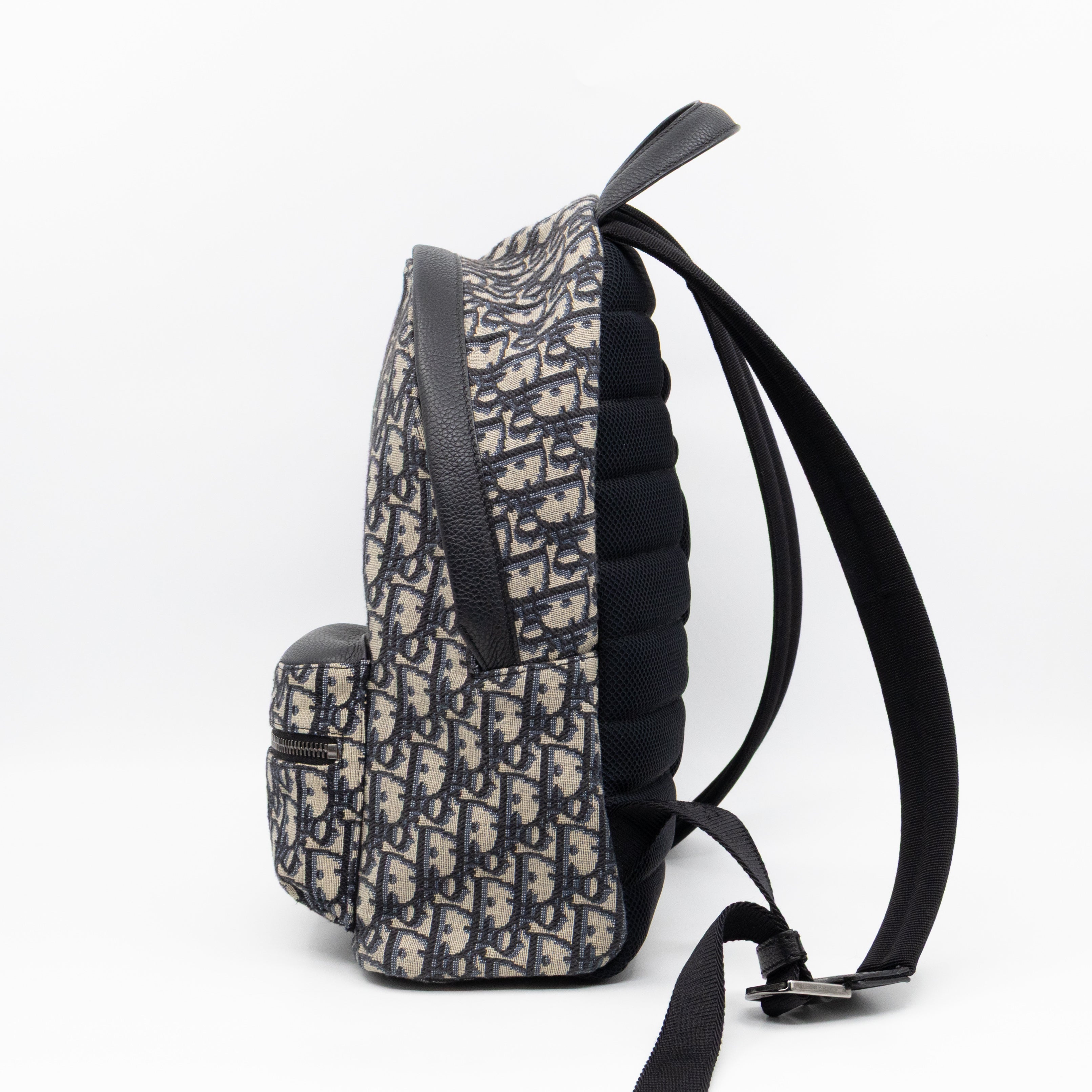 Small Rider Backpack Beige & Black Oblique Jacquard