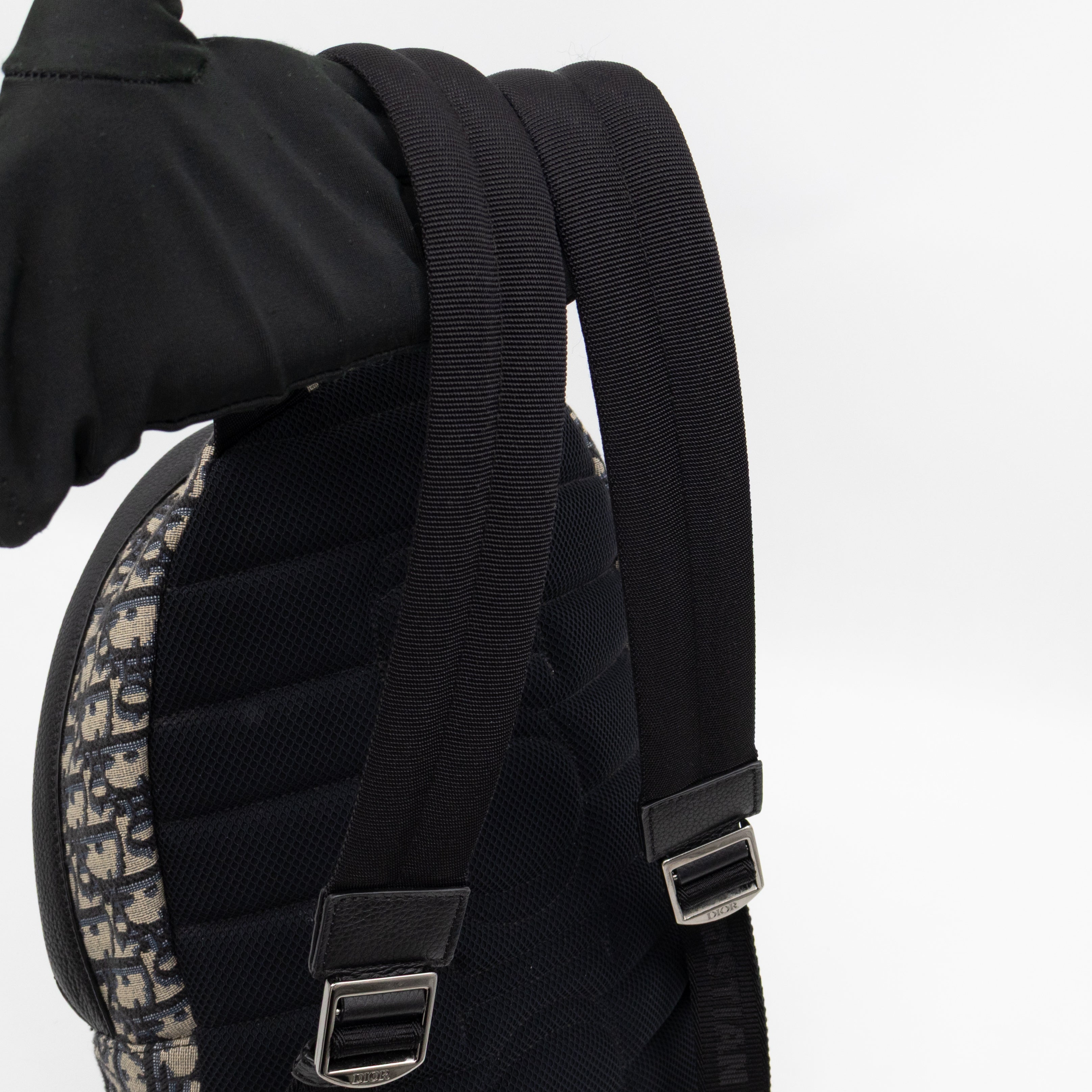 Small Rider Backpack Beige & Black Oblique Jacquard