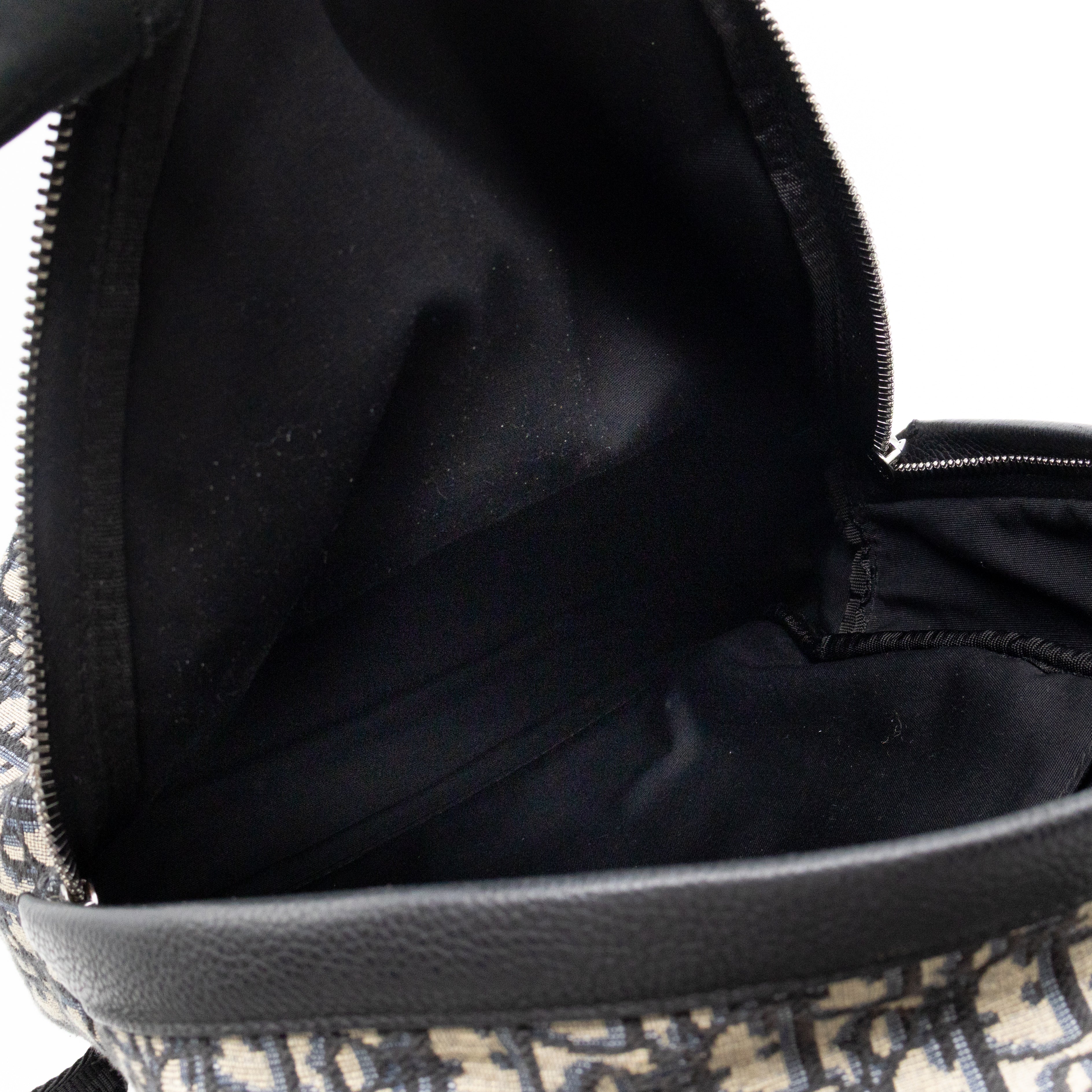 Small Rider Backpack Beige & Black Oblique Jacquard