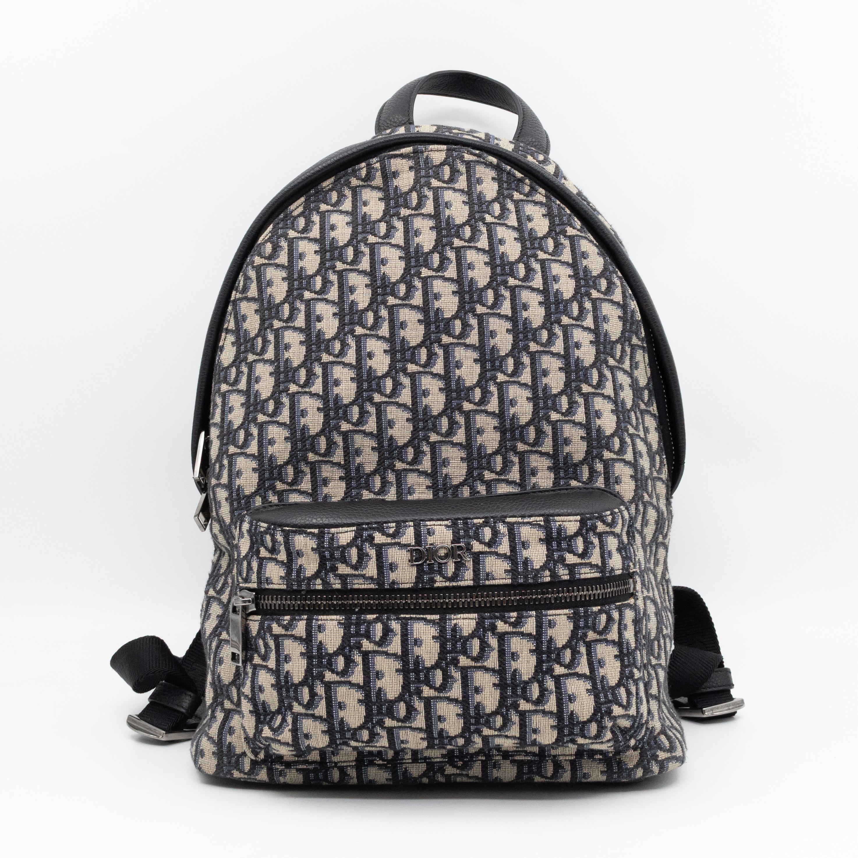 Small Rider Backpack Beige & Black Oblique Jacquard