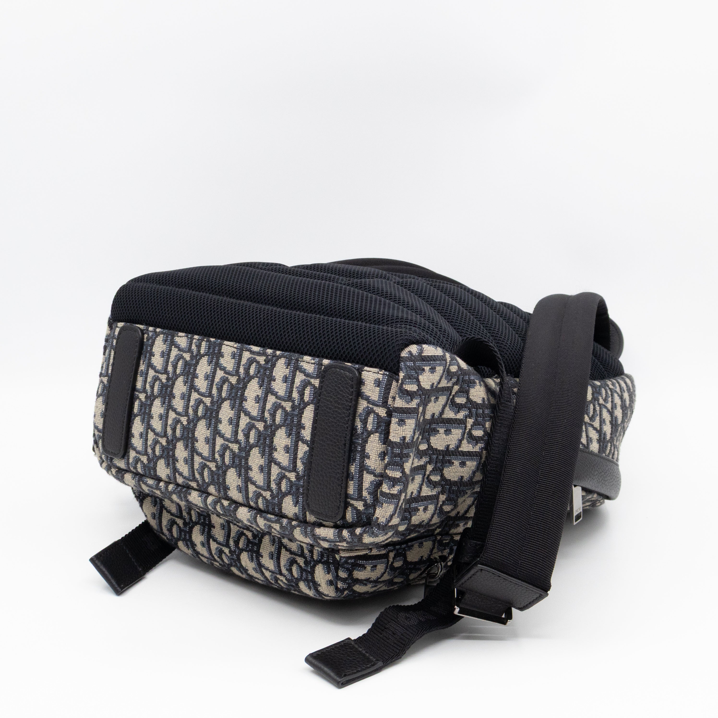 Small Rider Backpack Beige & Black Oblique Jacquard