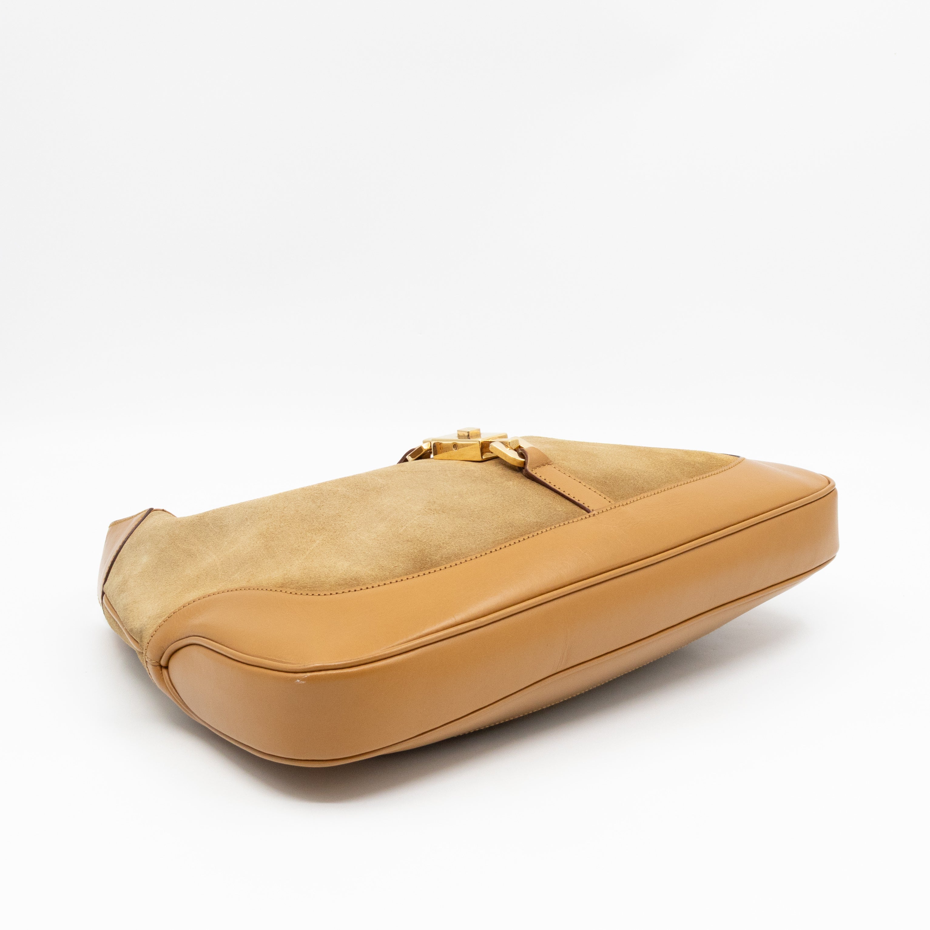 Jackie Chain Bag Beige Suede Leather
