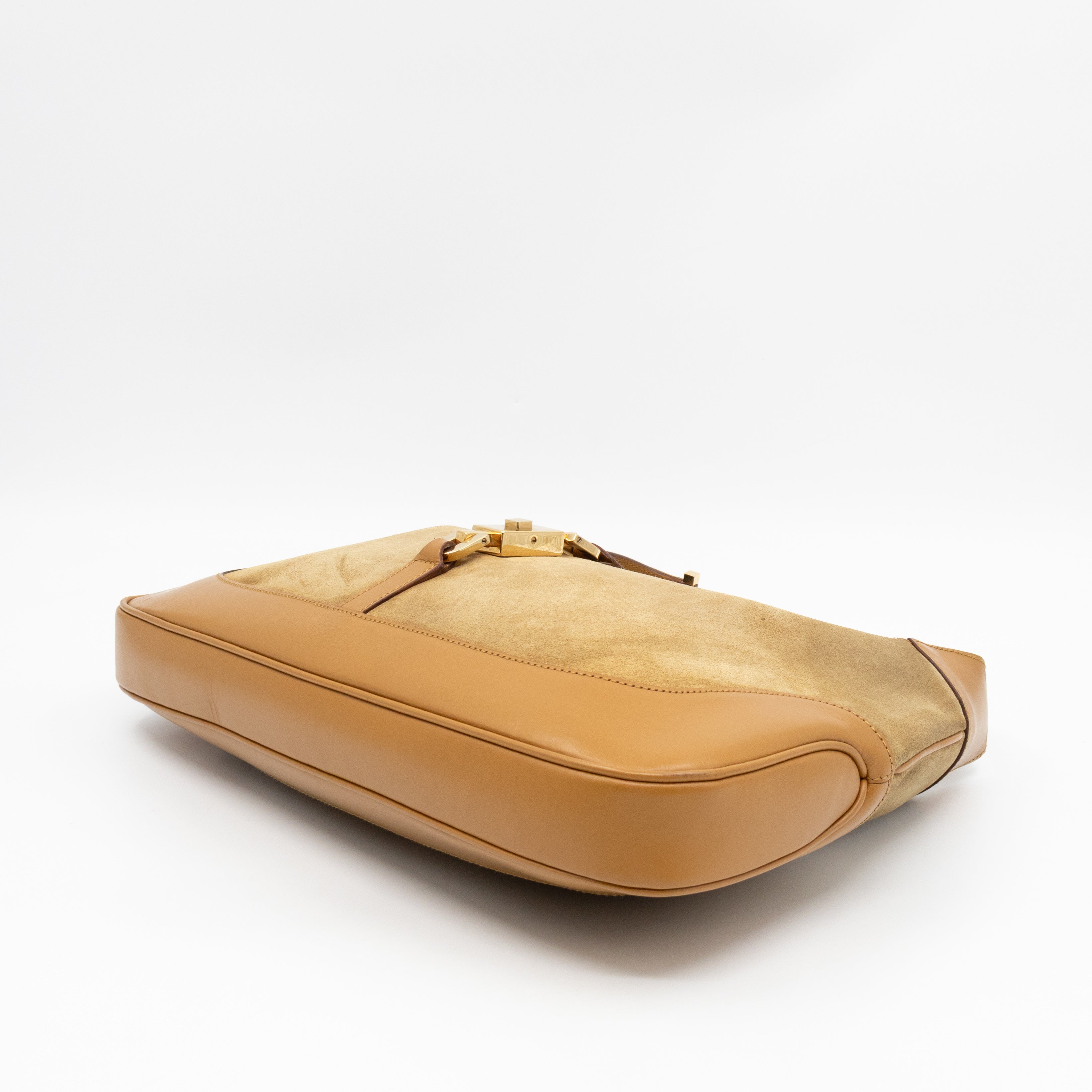 Jackie Chain Bag Beige Suede Leather