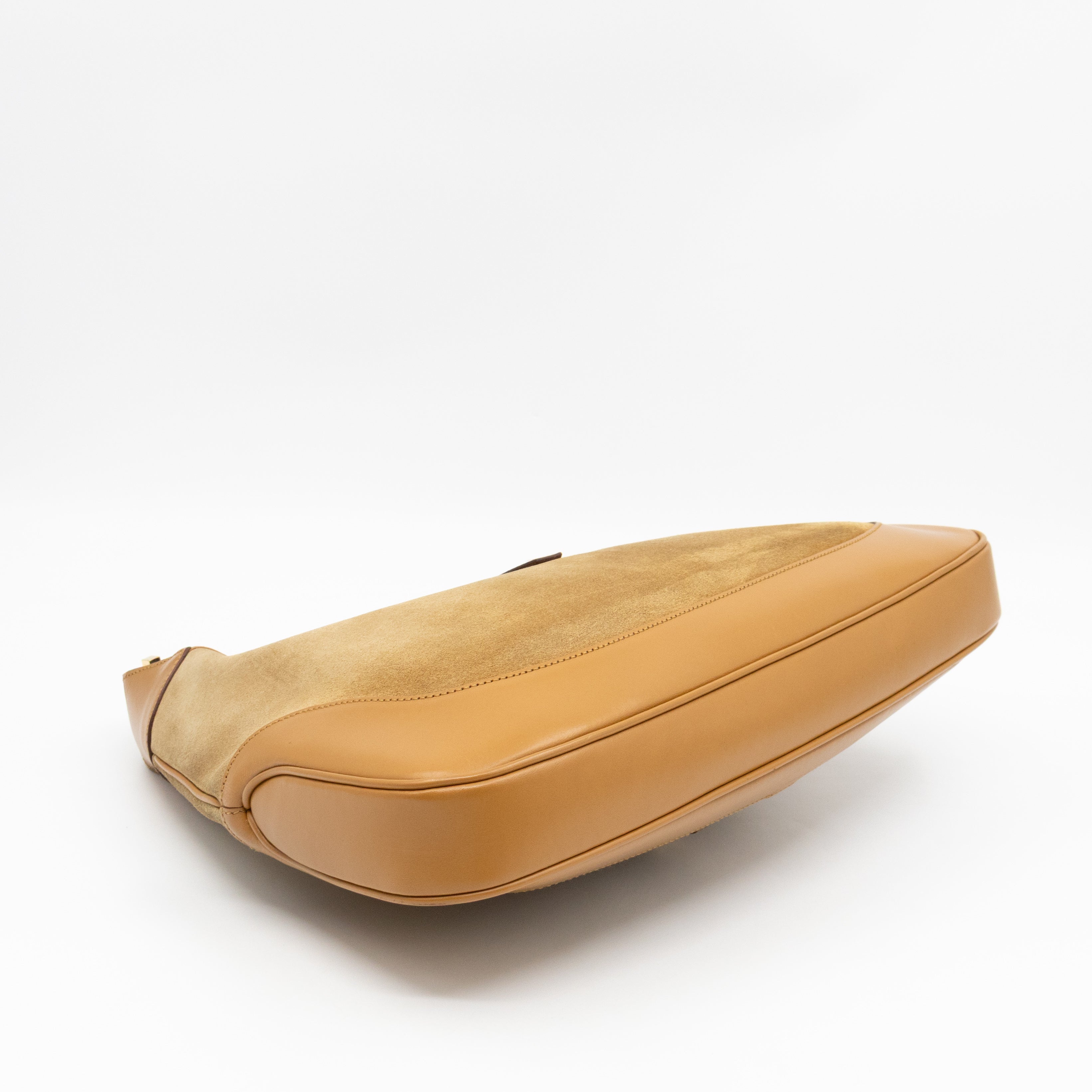 Jackie Chain Bag Beige Suede Leather
