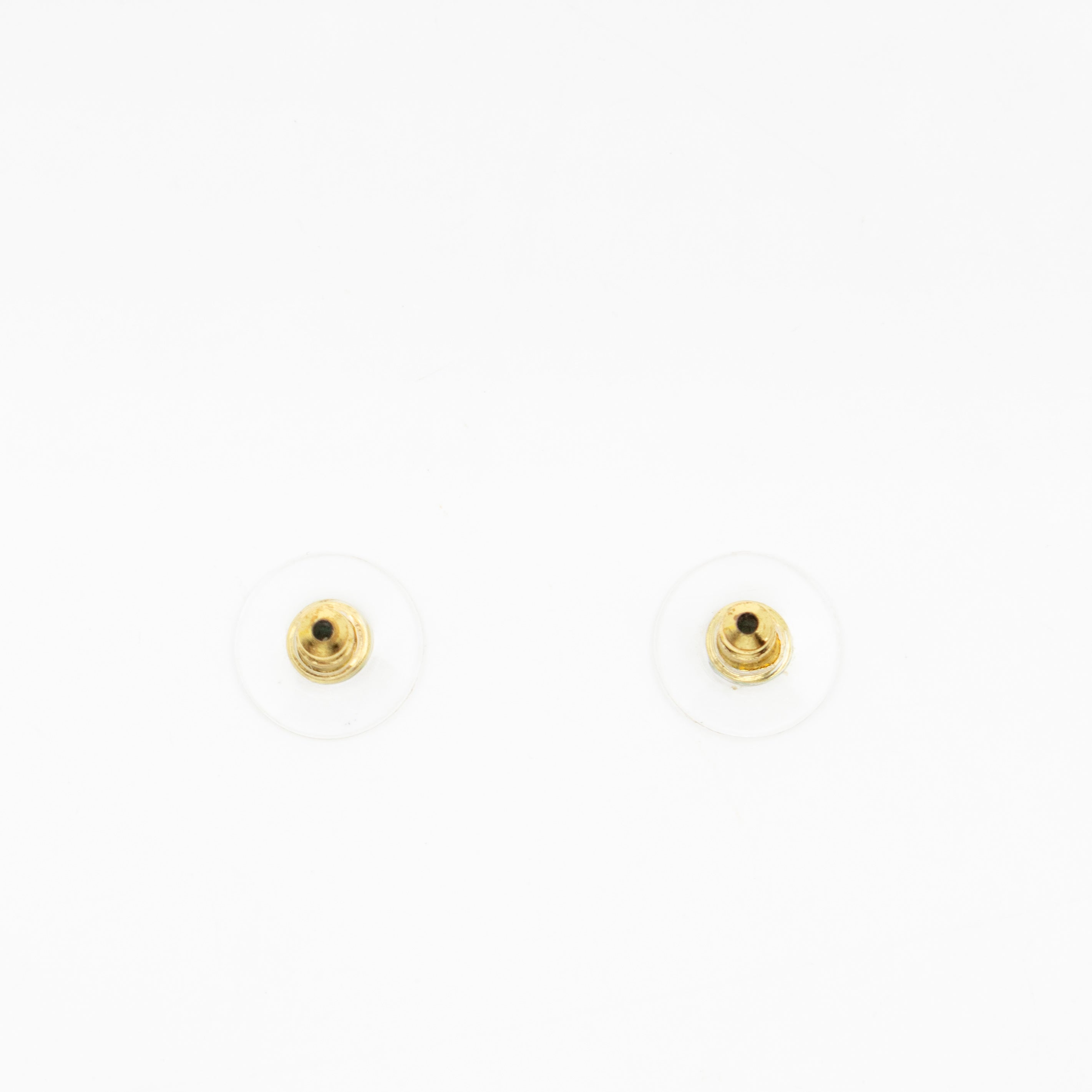 CC in Square Crystal Dangle Earrings Gold