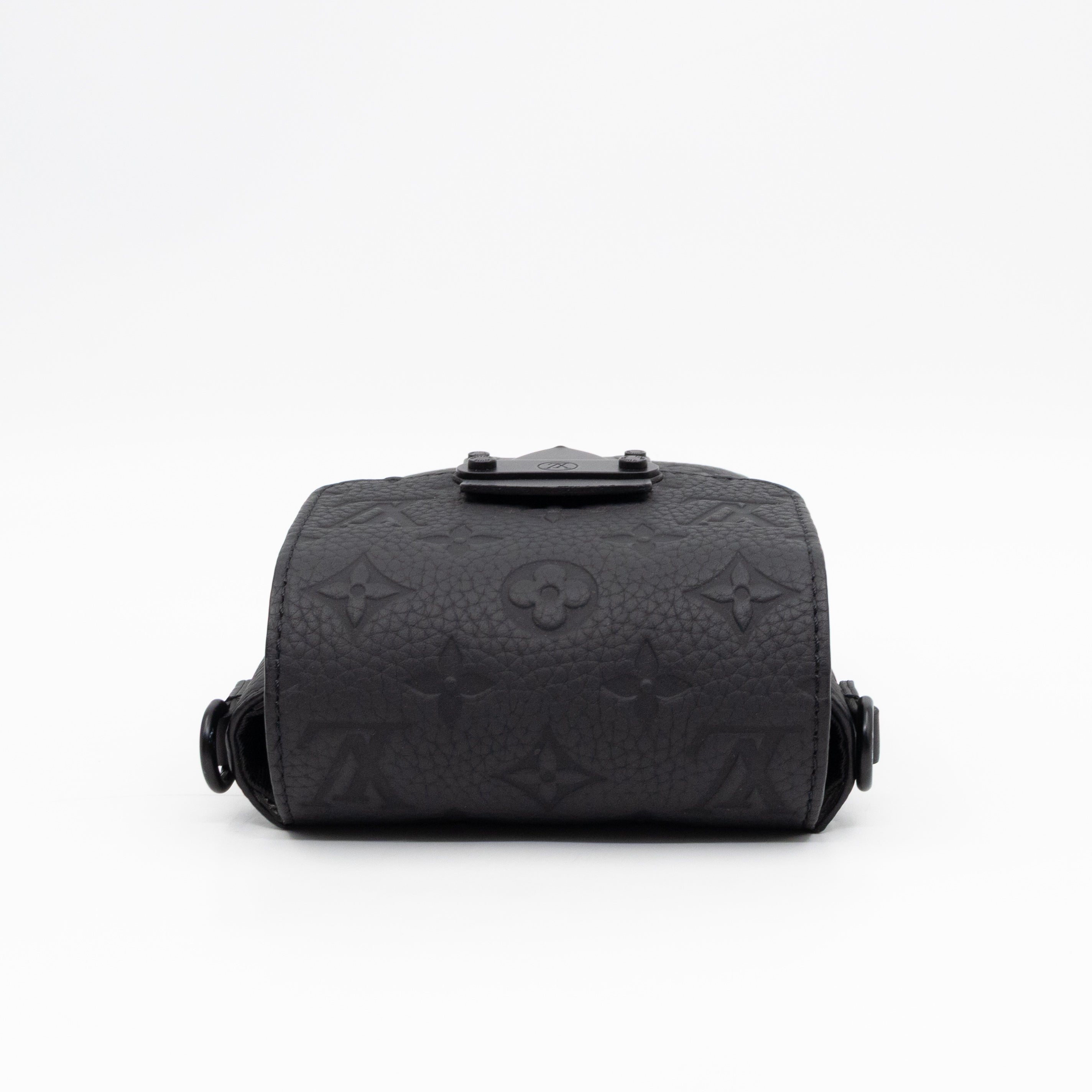 S-Lock Vertical Wallet Black Taurillon Monogram Leather