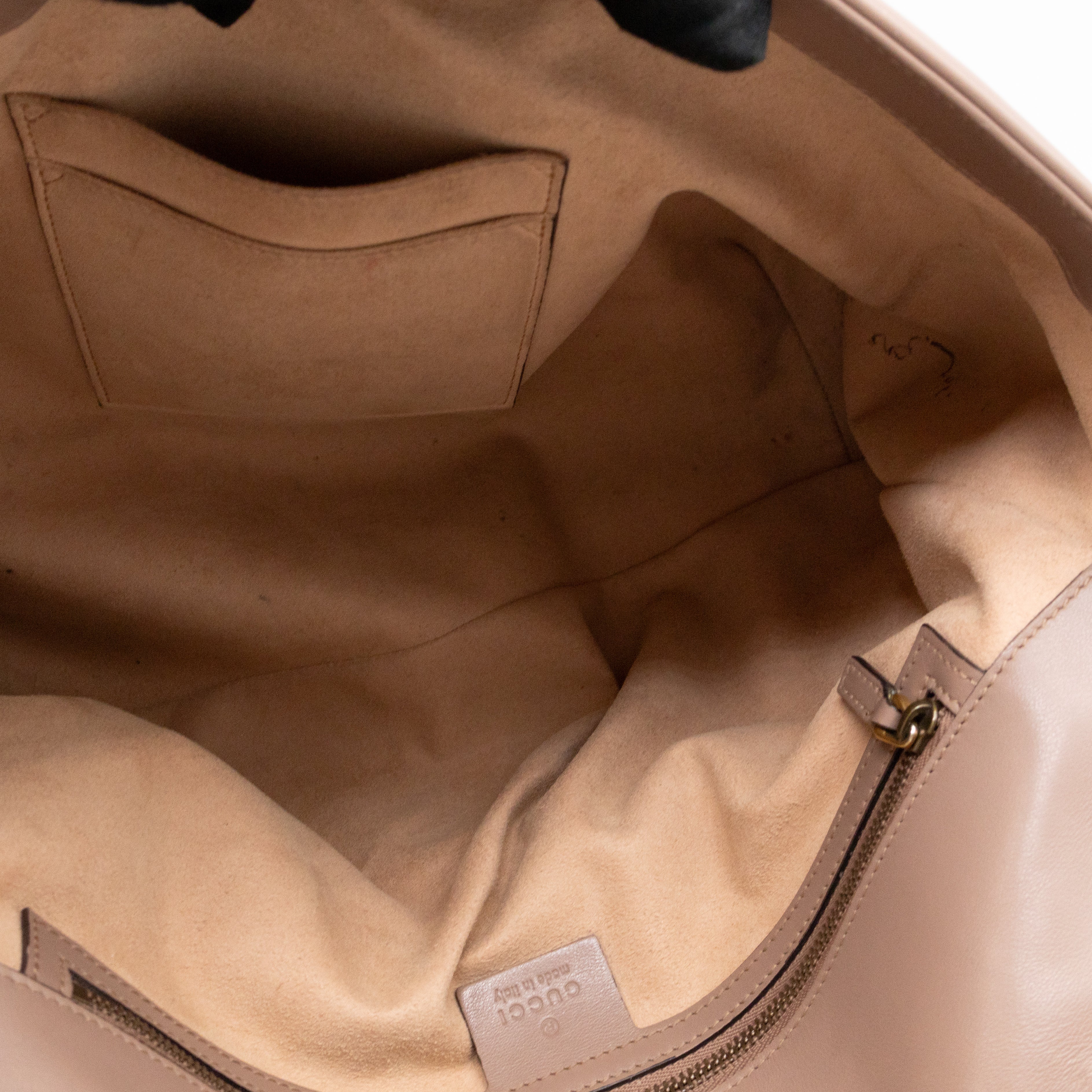 GG Marmont Large Flap Shoulder Bag Beige Leather