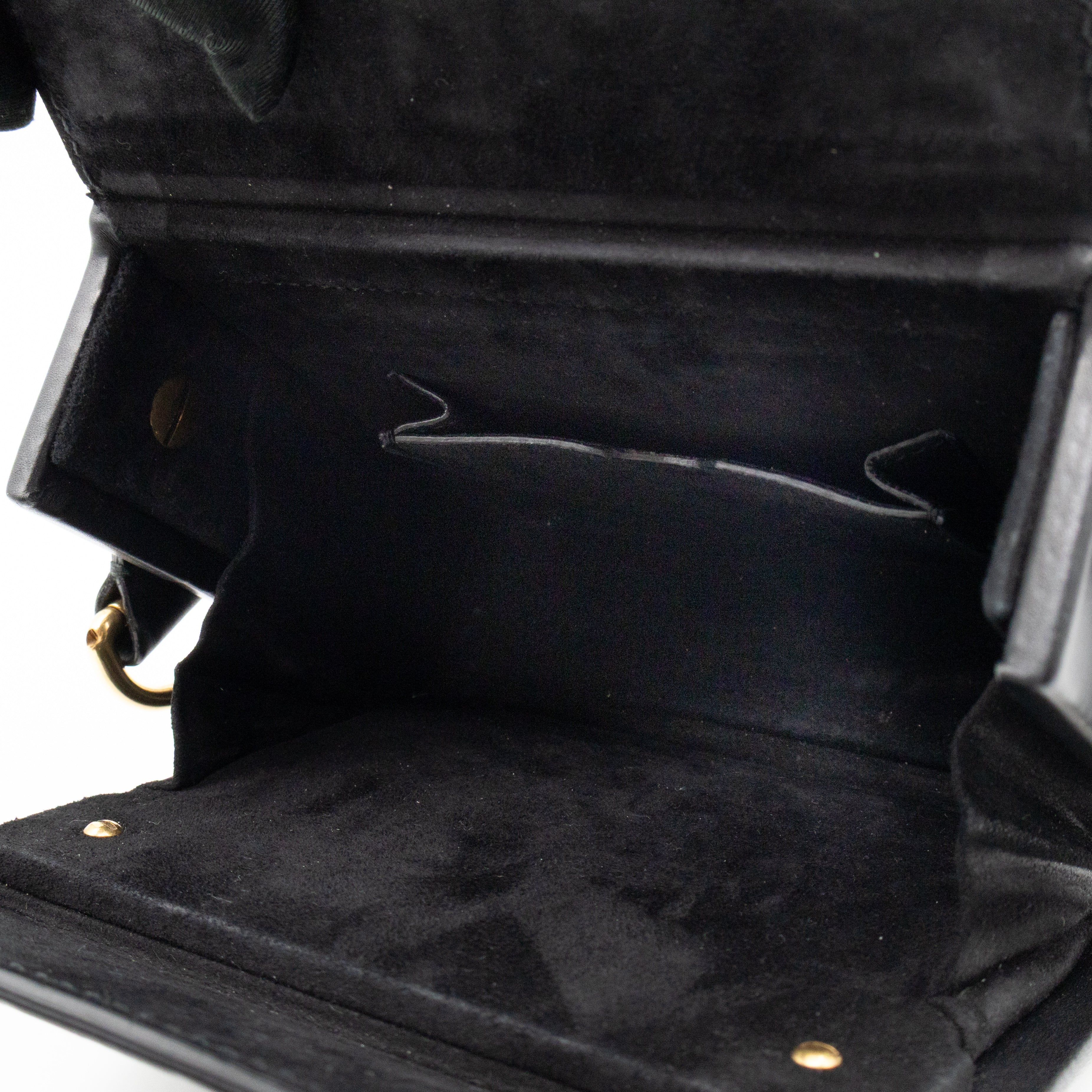 Dioraddict Lockbox Bag Small Black Leather