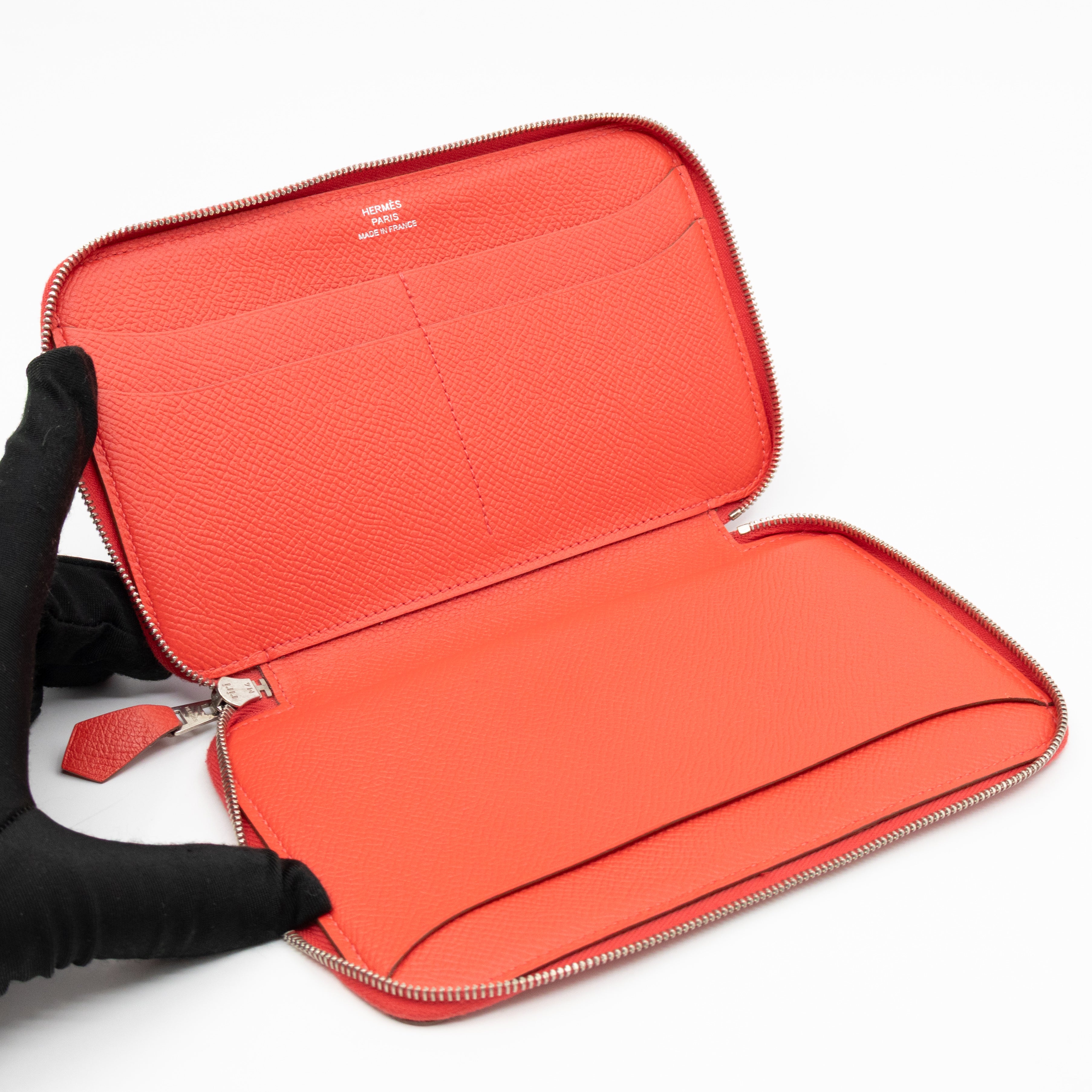 Soie-Cool Wallet Rose Jaipur Epsom Leather & Silk