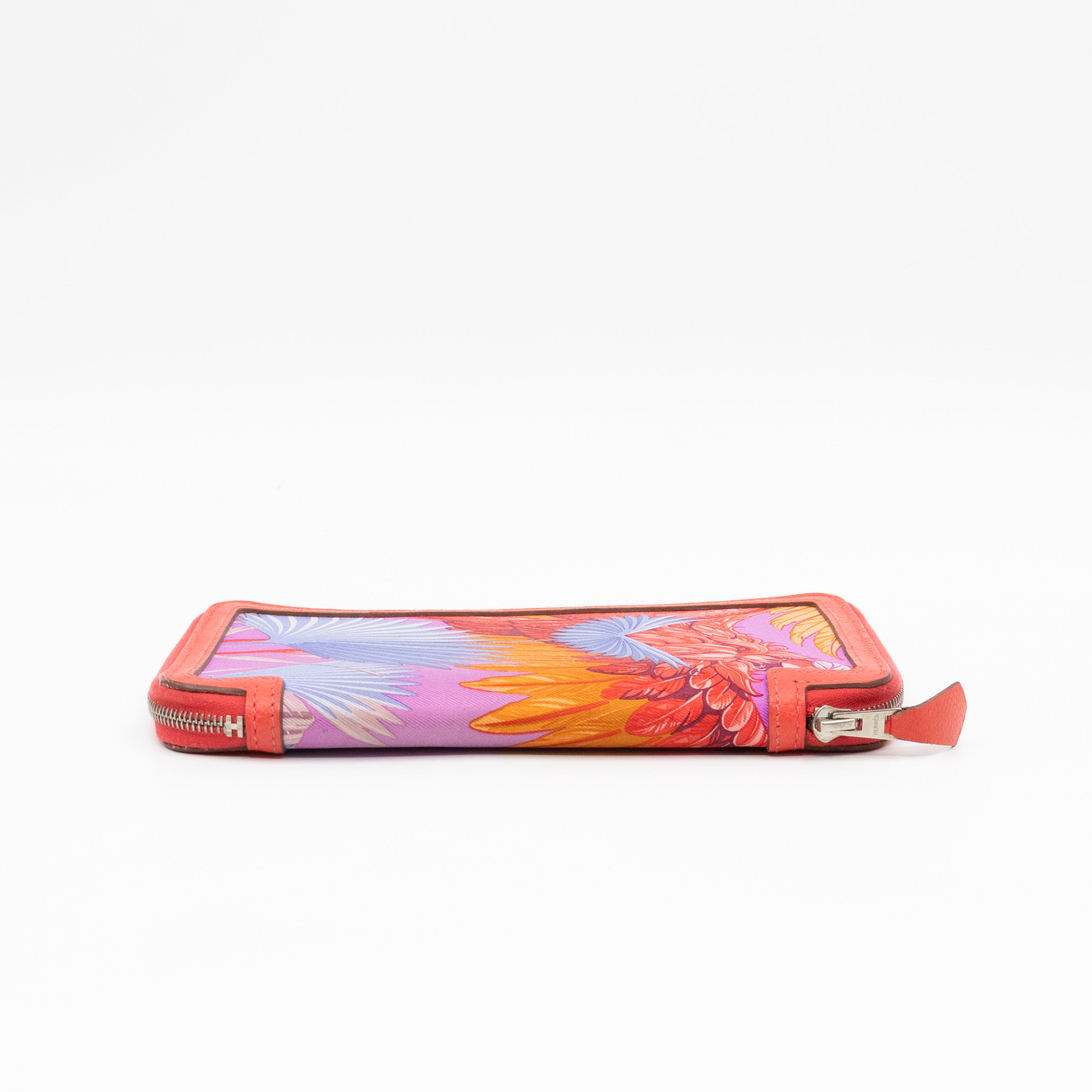 Soie-Cool Wallet Rose Jaipur Epsom Leather & Silk
