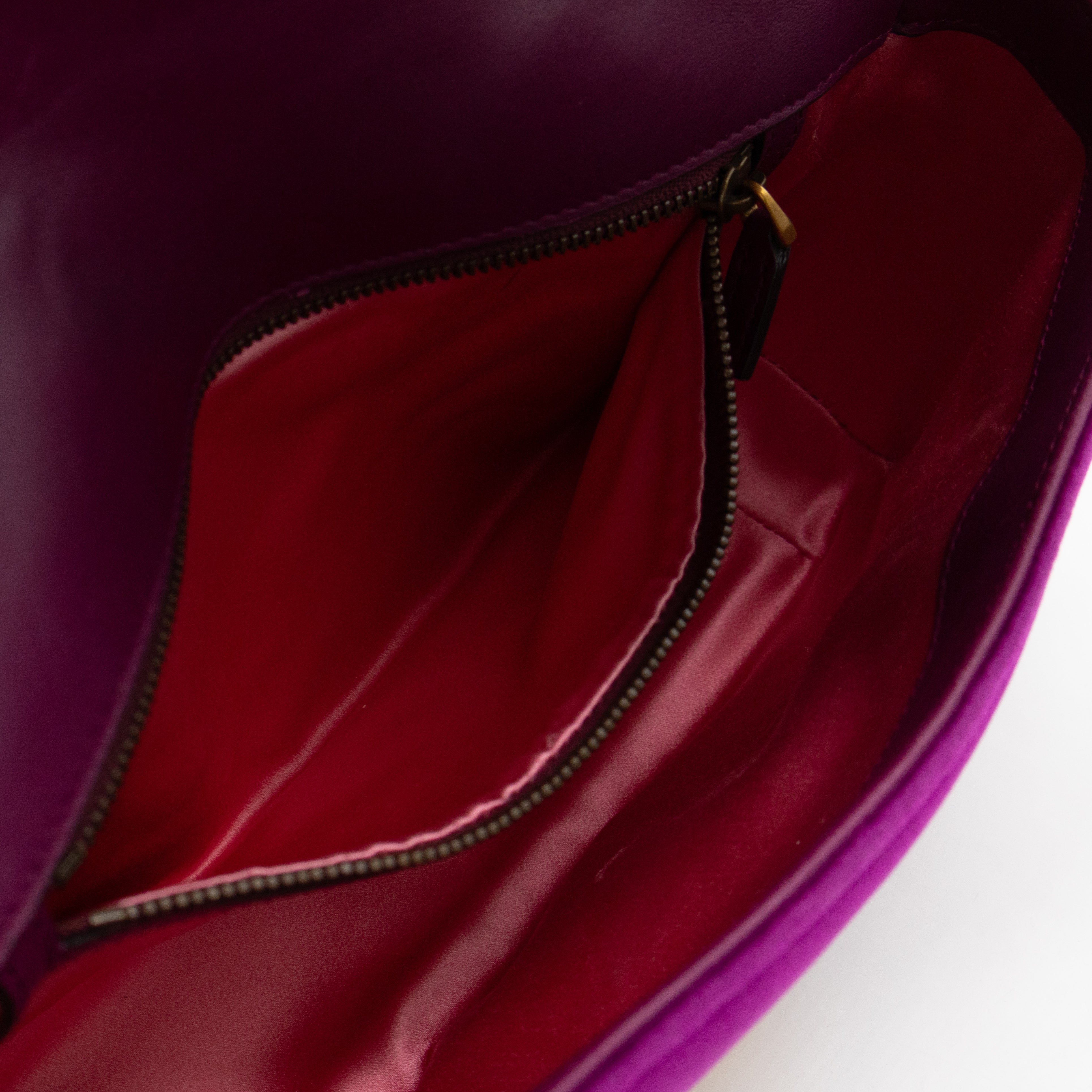 GG Marmont Flap Small Purple Velvet Aged Gold