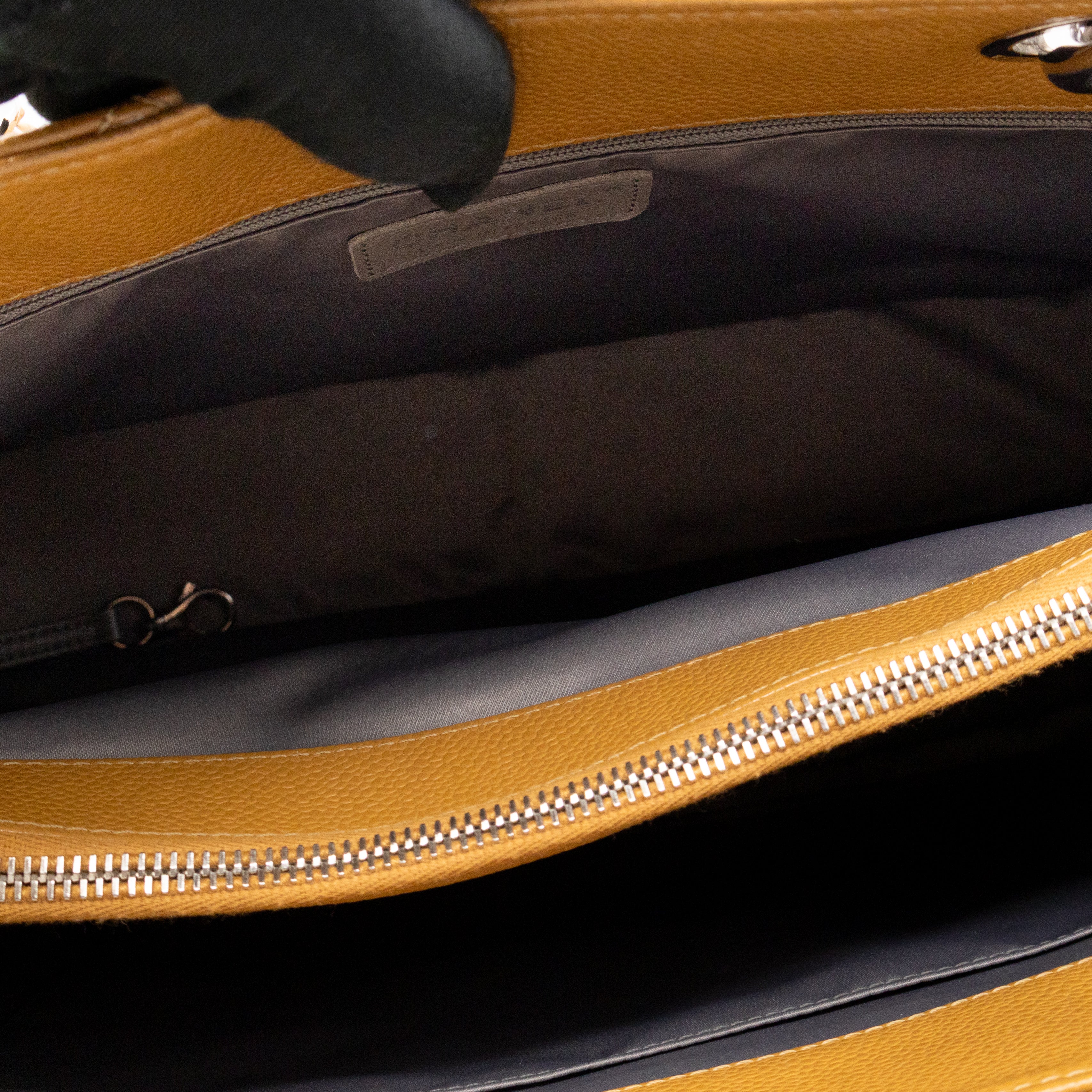 GST Grand Shopping Tote Dark Beige Caviar Silver