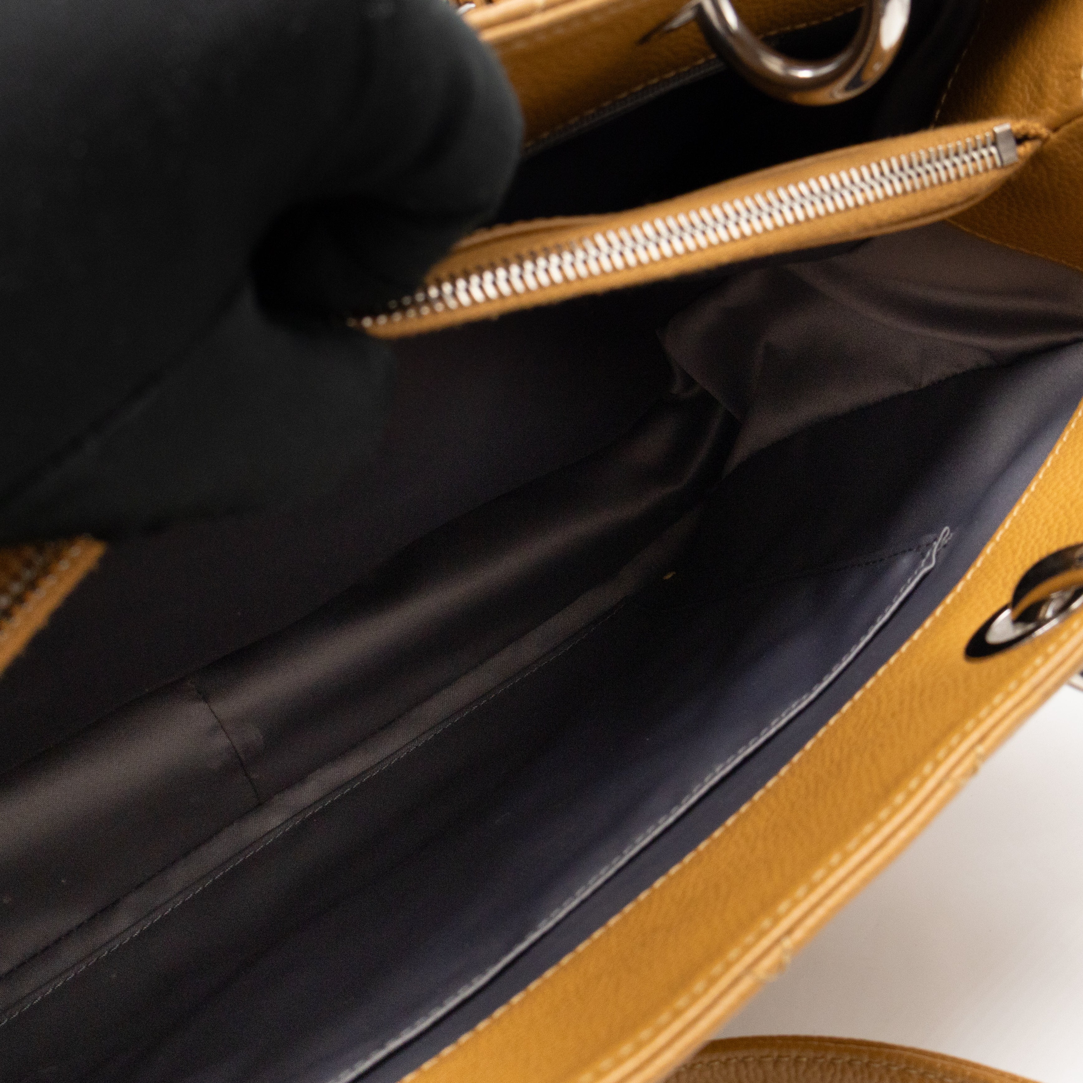 GST Grand Shopping Tote Dark Beige Caviar Silver