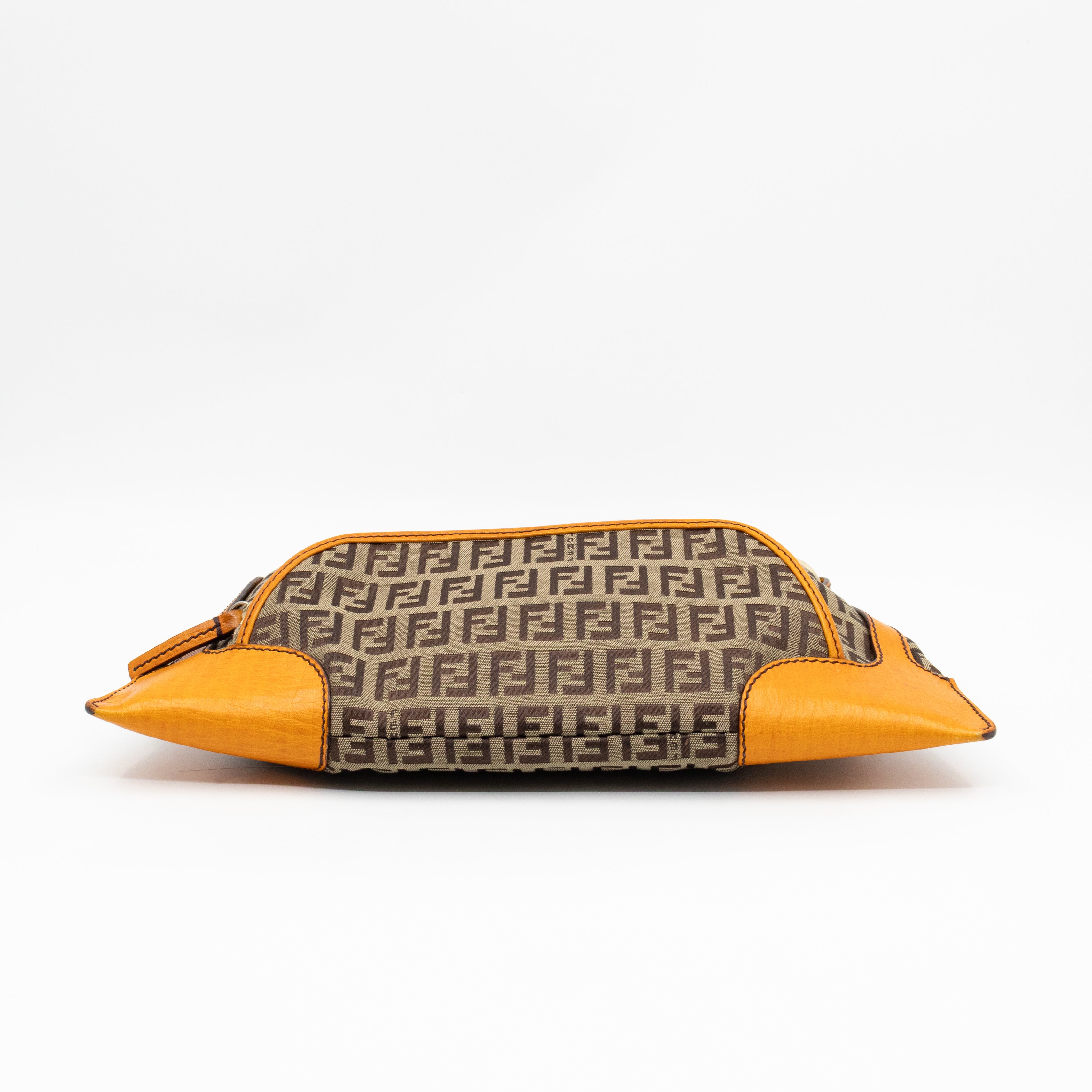 Small Chef Pocket Bag FF Canvas Orange Leather