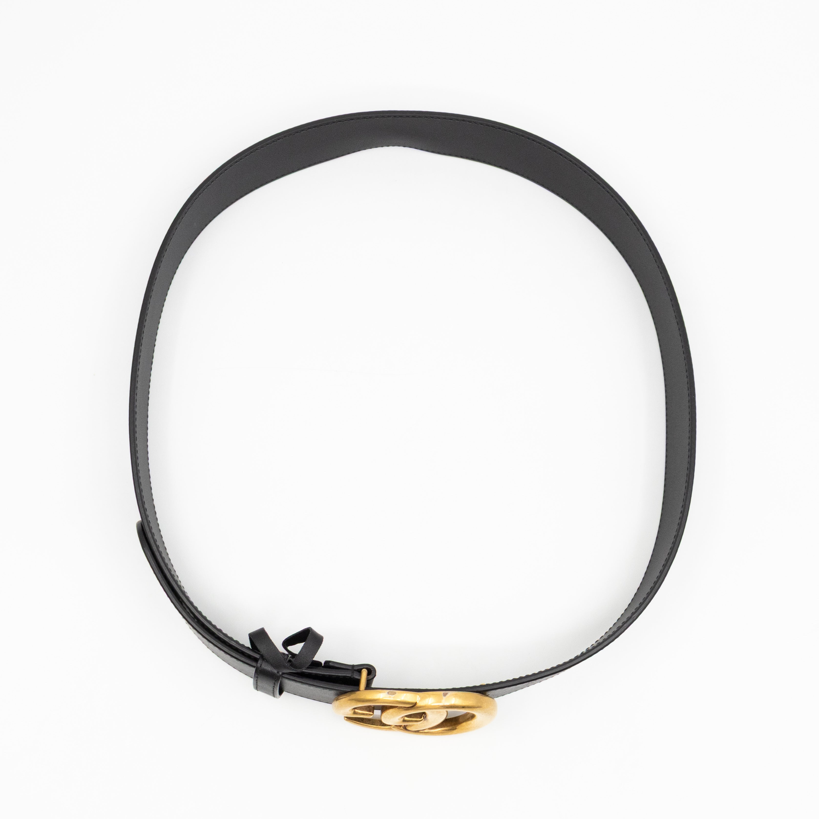 GG Marmont Wide Black Leather Belt 90/36