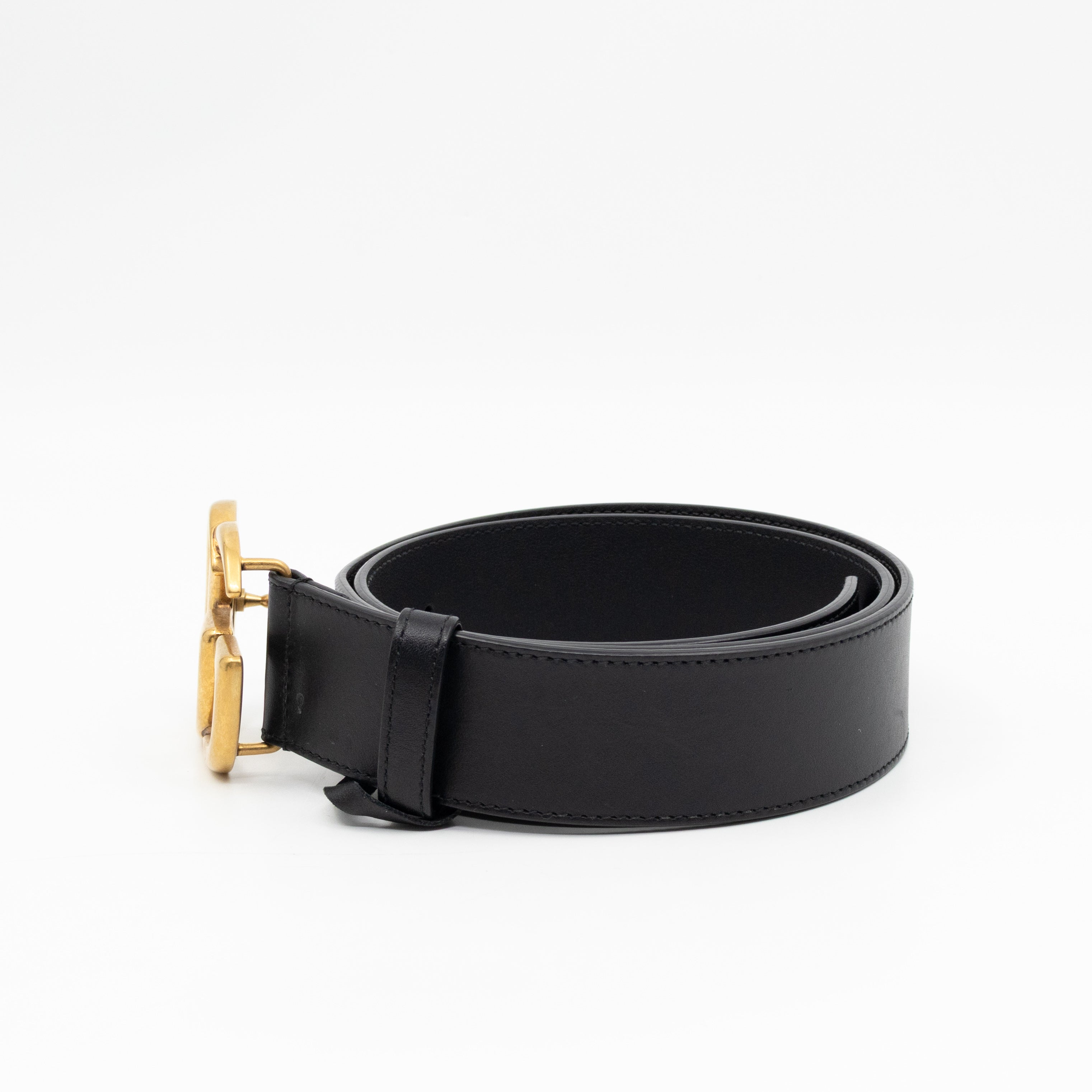 GG Marmont Wide Black Leather Belt 90/36