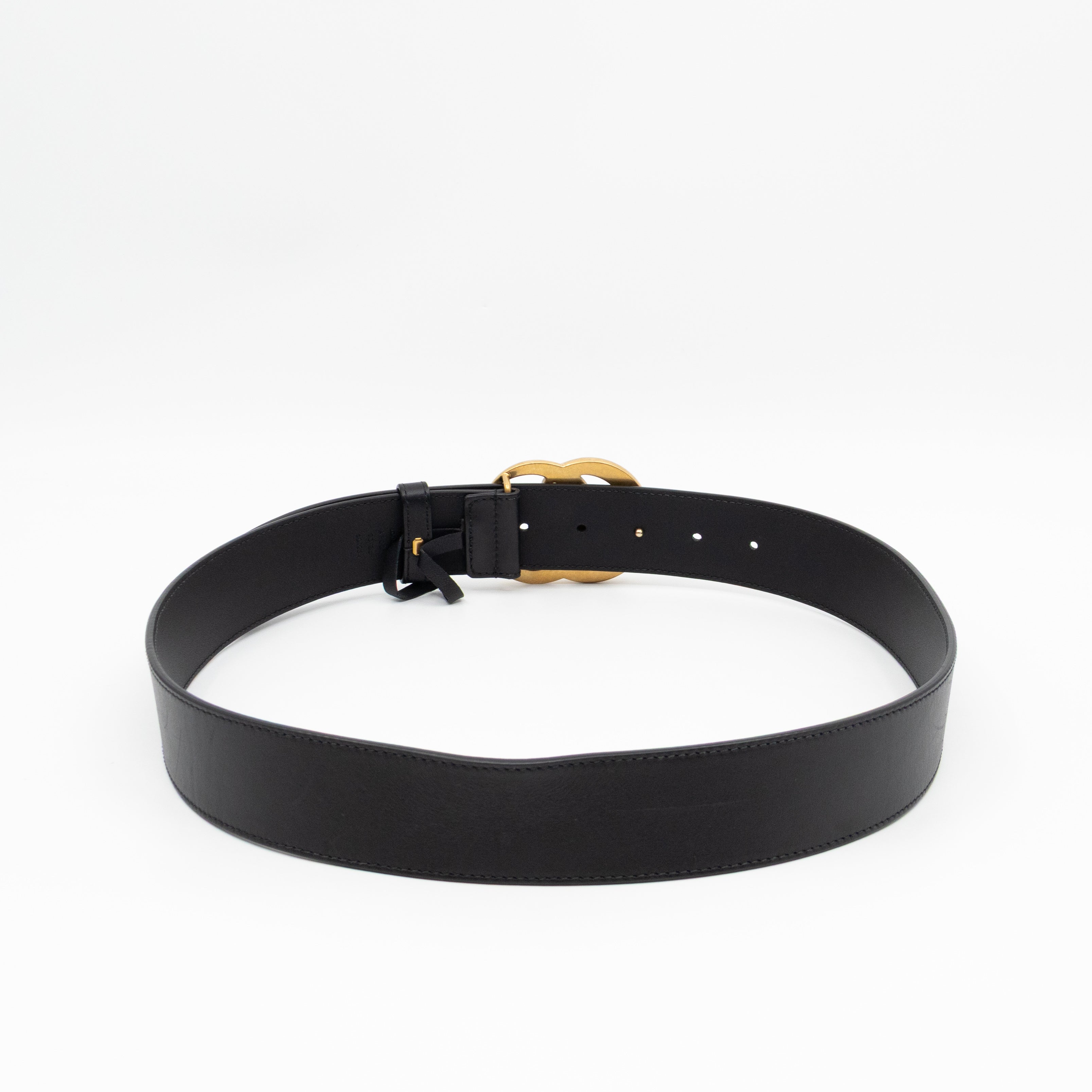 GG Marmont Wide Black Leather Belt 90/36