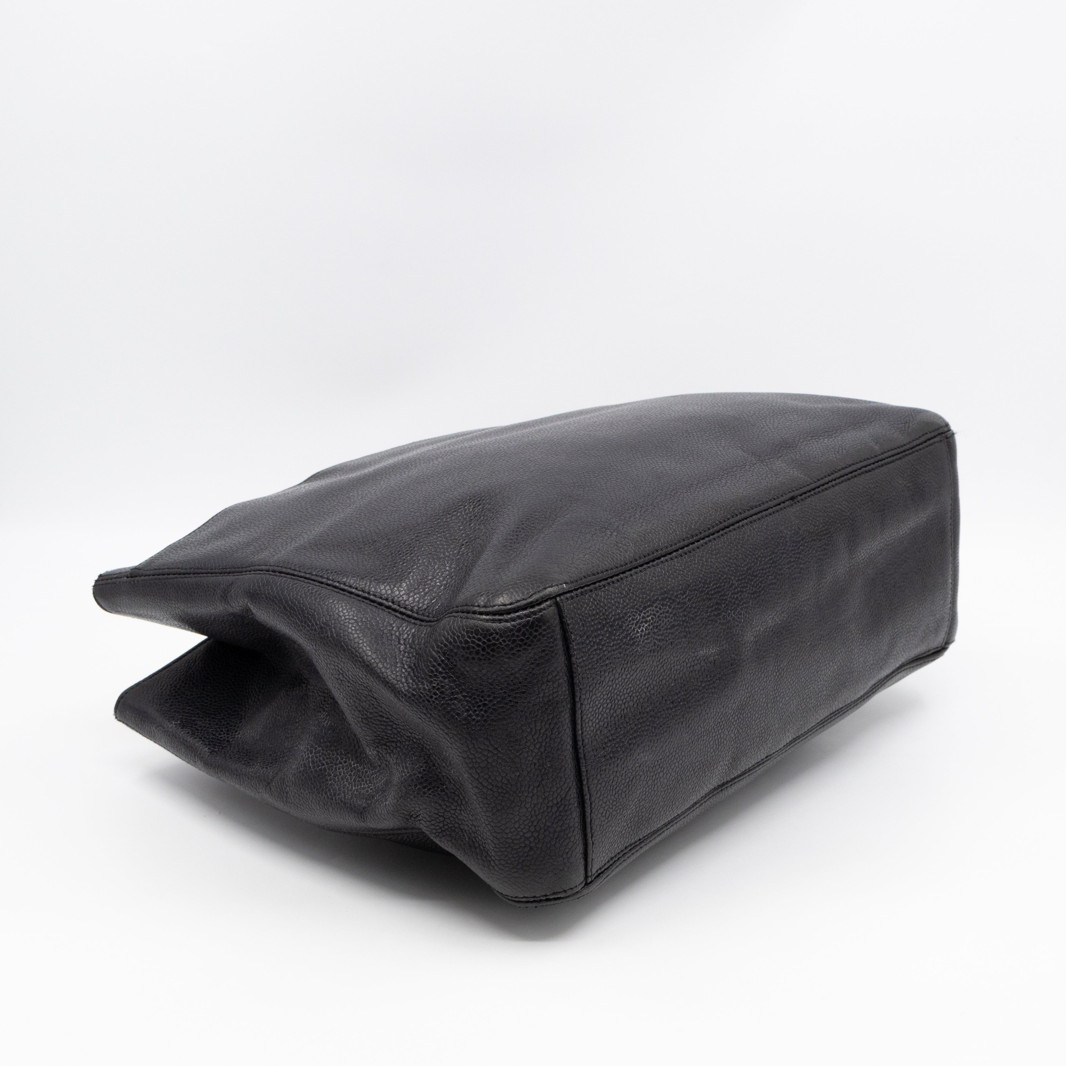 Vintage CC Flap Tote Black Caviar