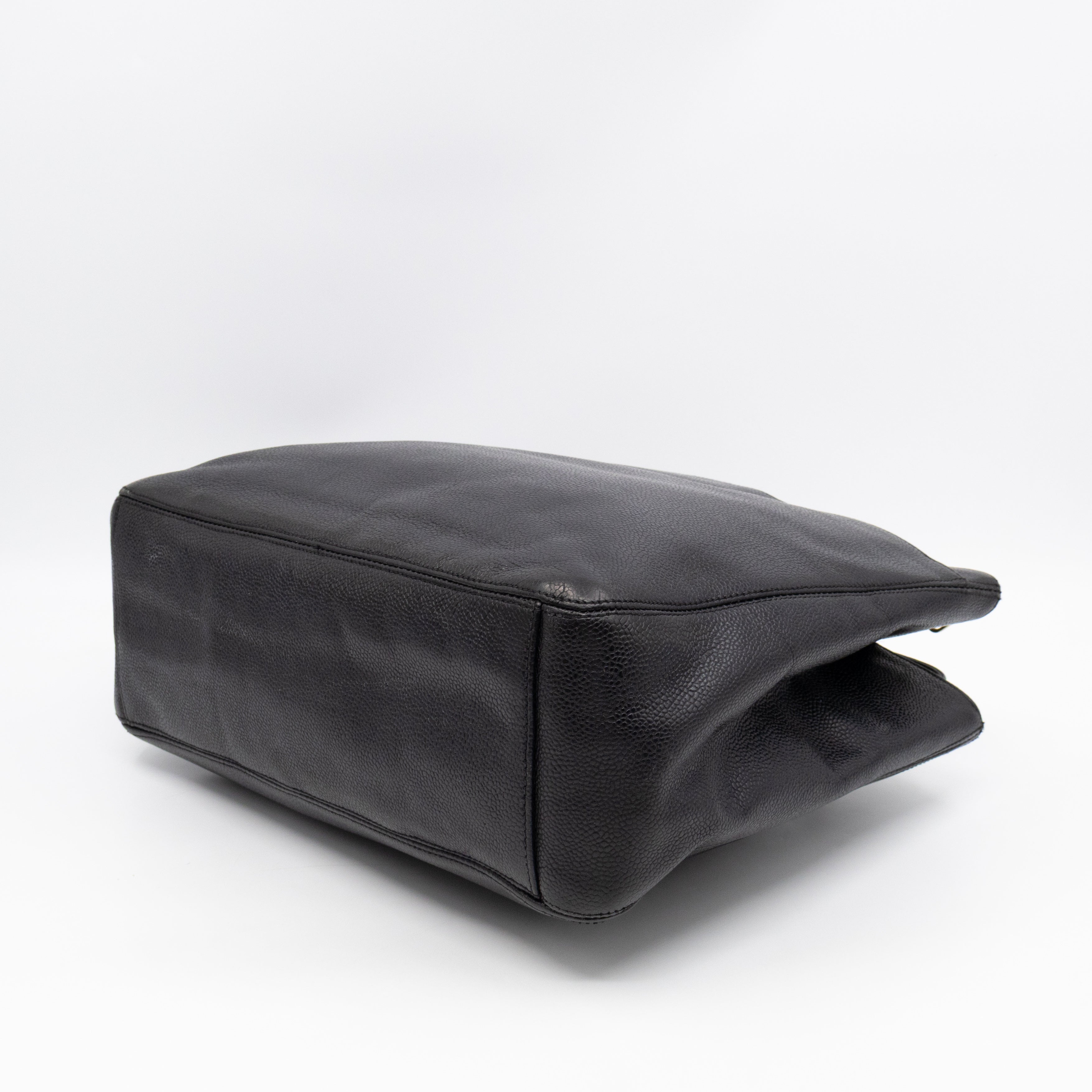 Vintage CC Flap Tote Black Caviar
