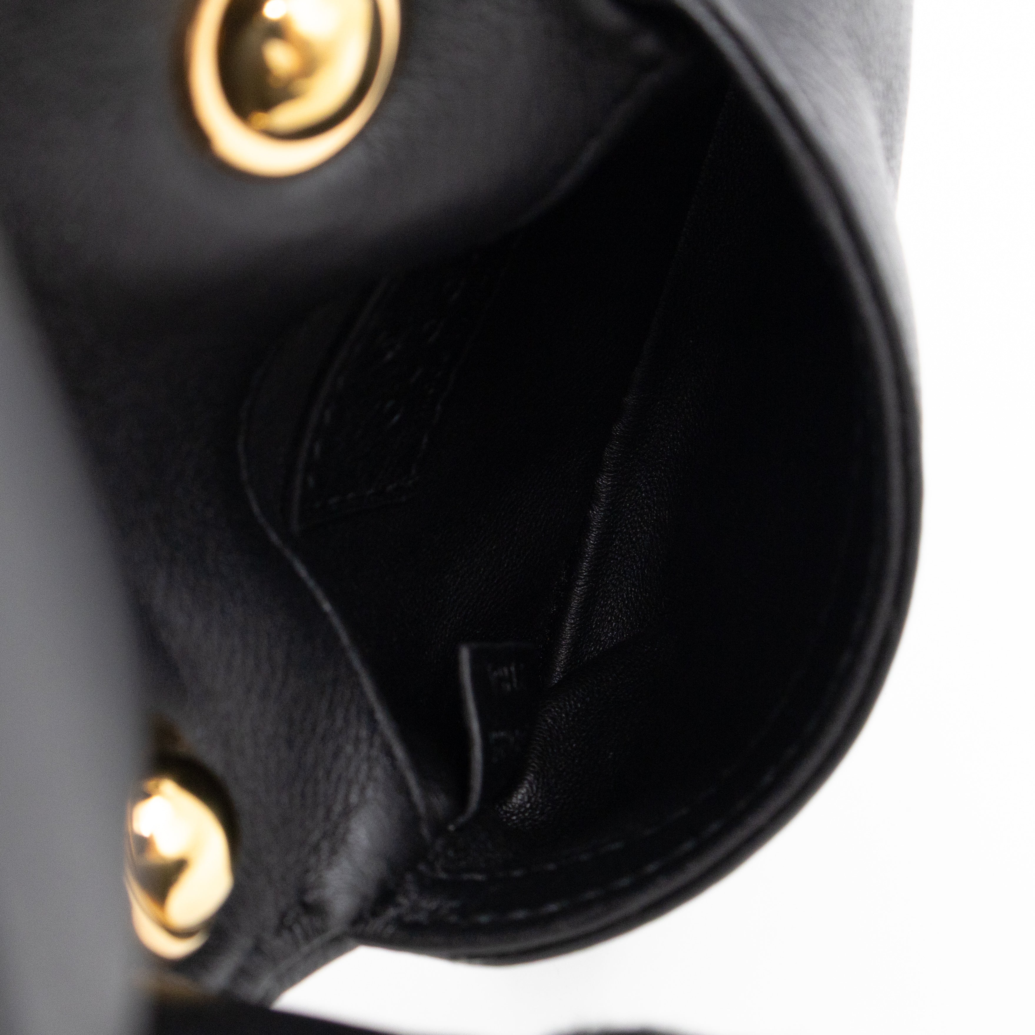 Blondie Card Case On Strap Black Leather