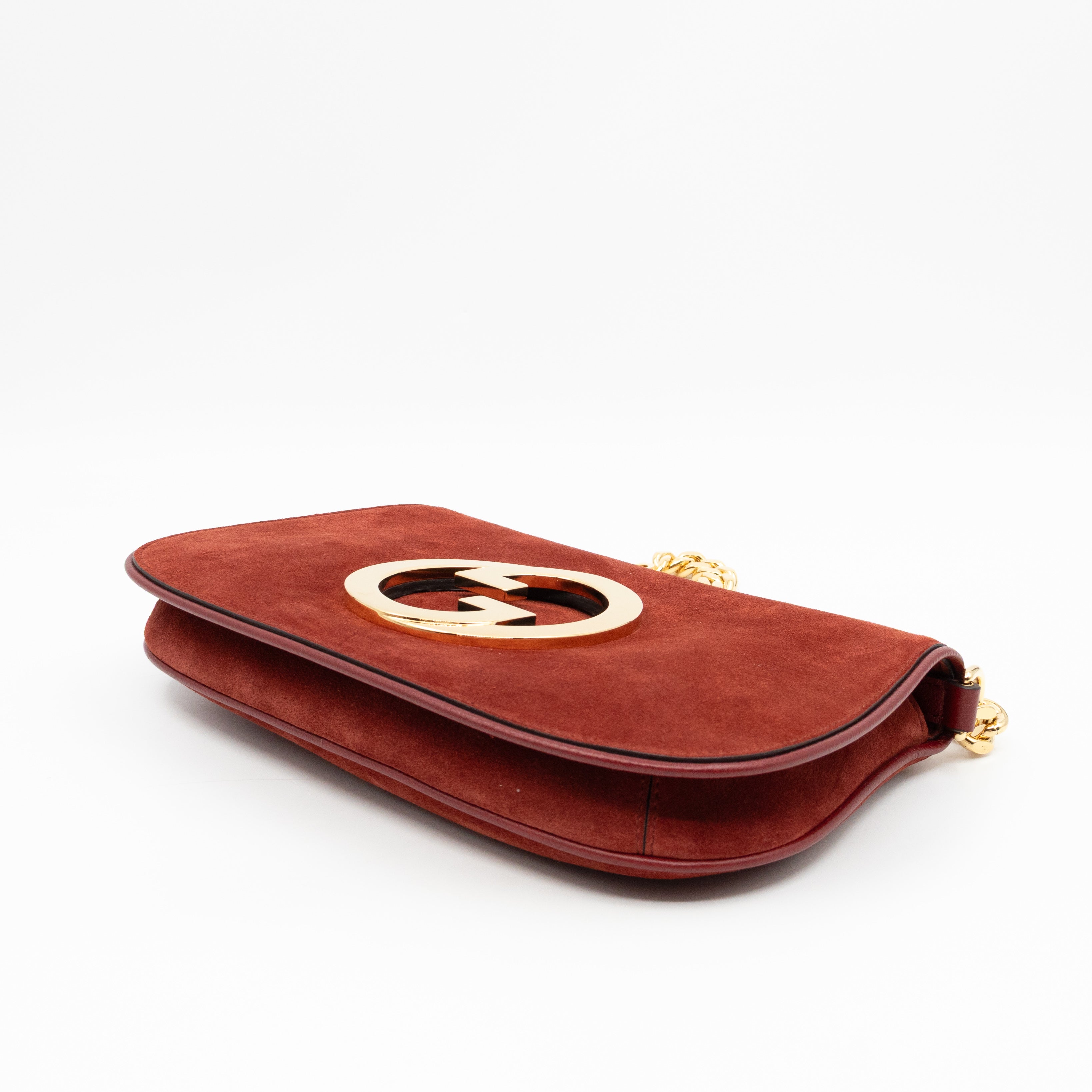 Blondie Small Shoulder Bag Red Suede