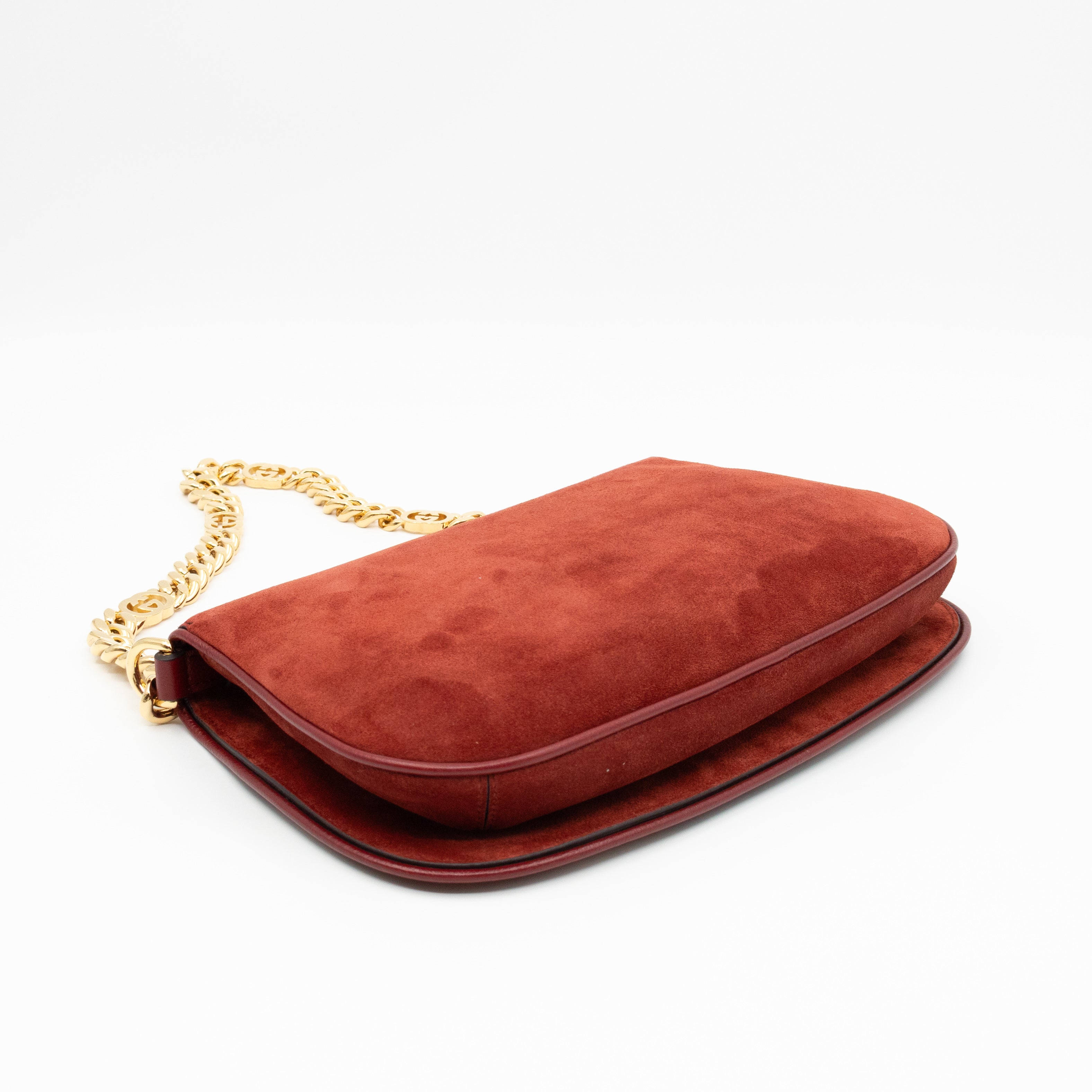 Blondie Small Shoulder Bag Red Suede
