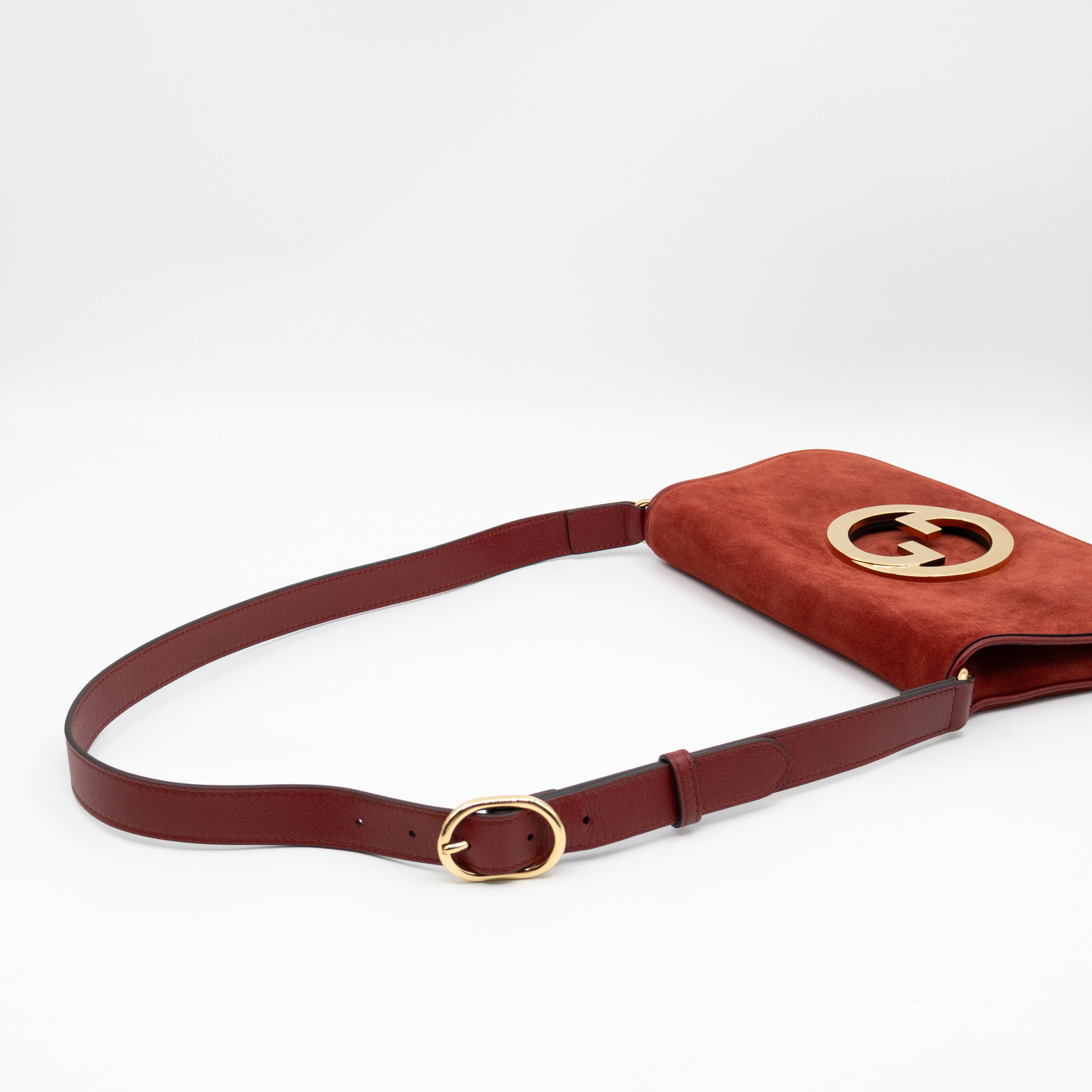 Blondie Small Shoulder Bag Red Suede
