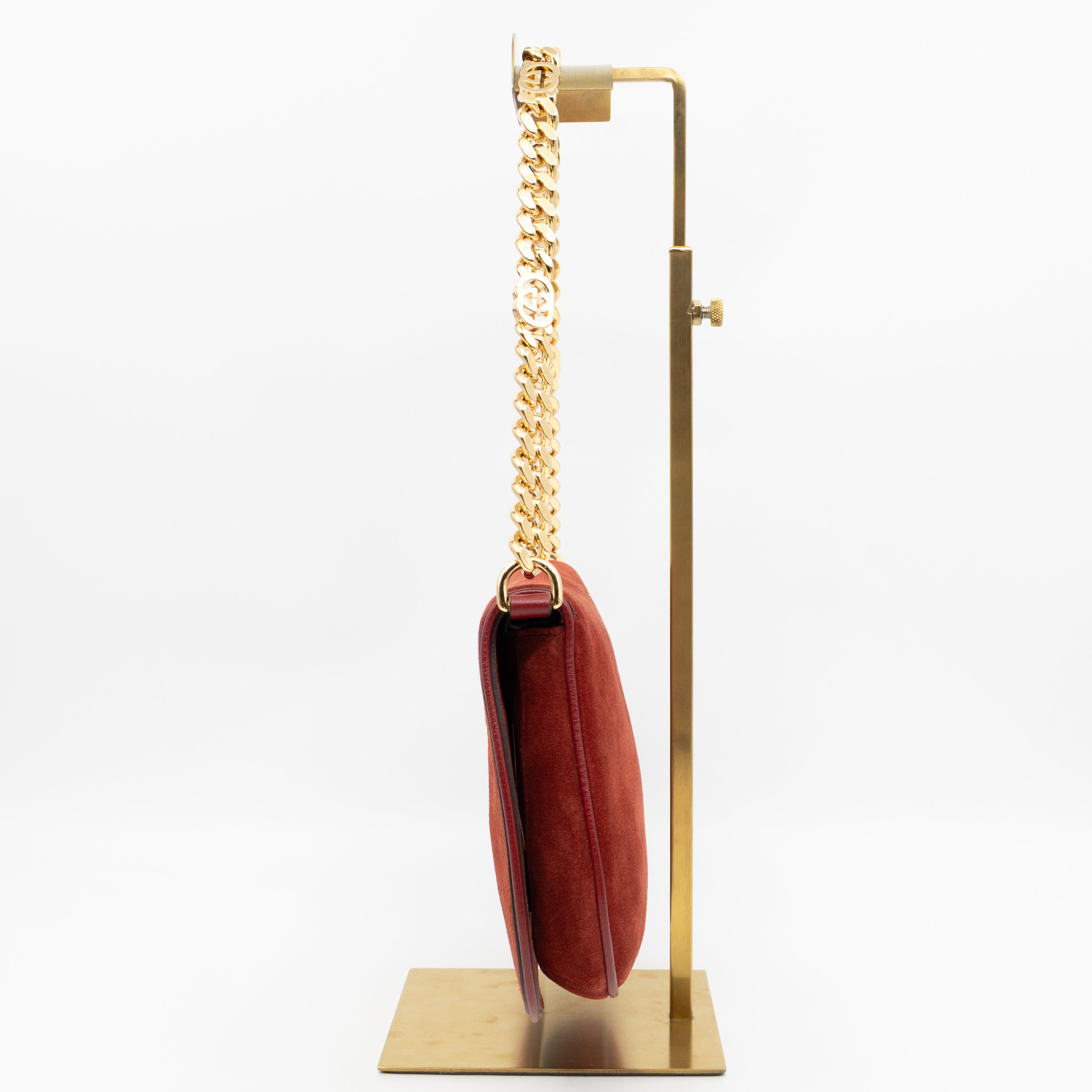 Blondie Small Shoulder Bag Red Suede