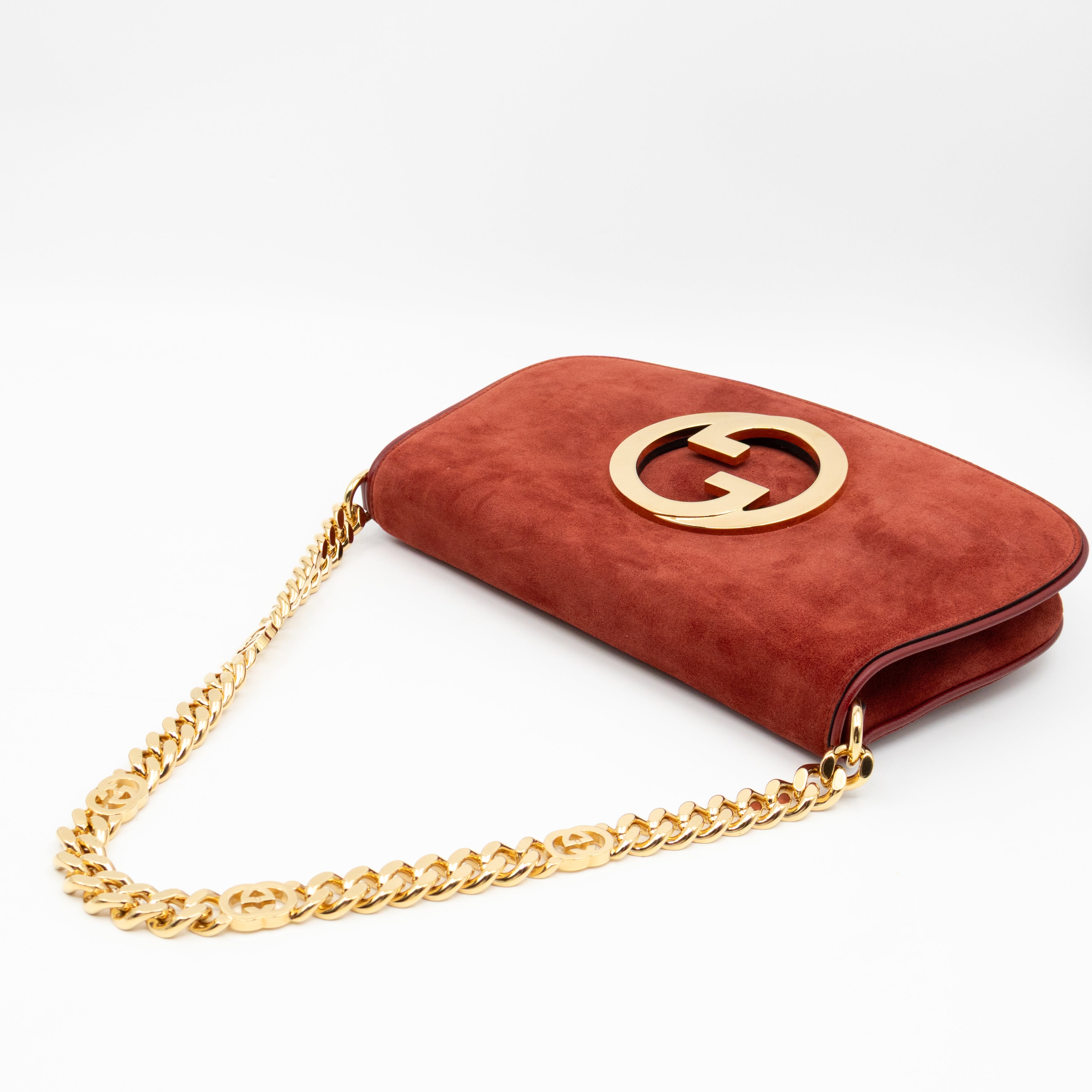 Blondie Small Shoulder Bag Red Suede